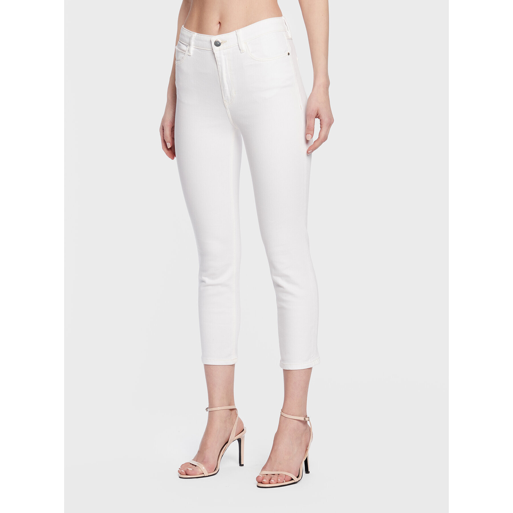 Guess Jeansy 1981 Capri W3GA91 D4DN1 Bílá Skinny Fit - Pepit.cz