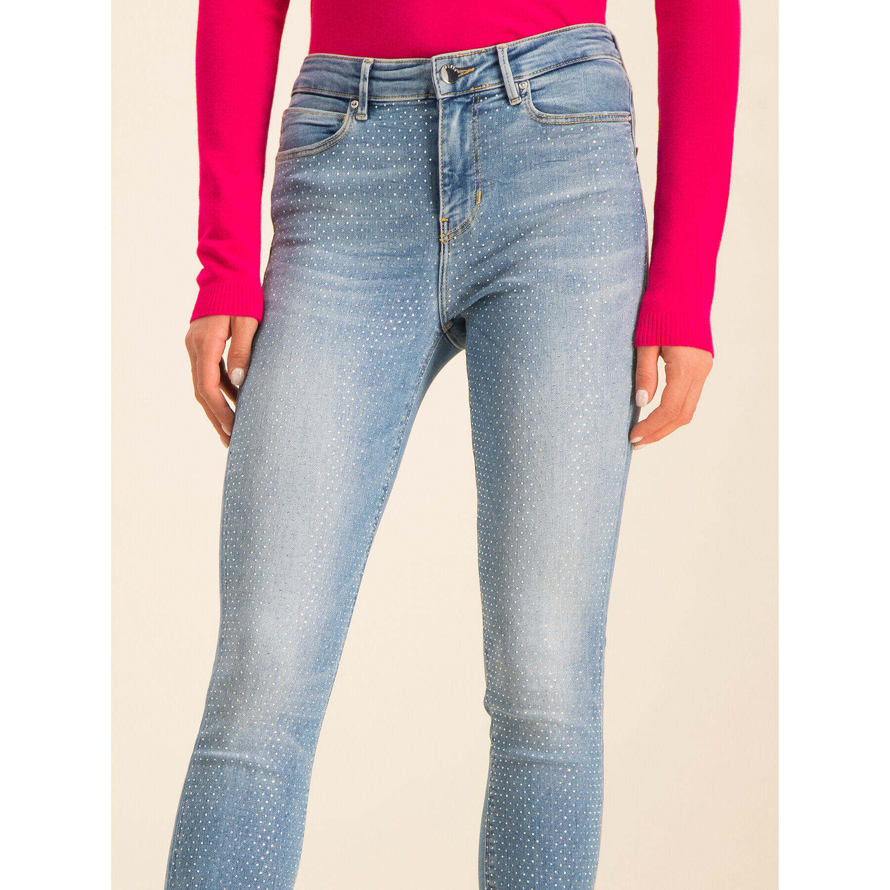 Guess Jeansy 1981 W01A46 D38R6 Modrá Skinny Fit - Pepit.cz