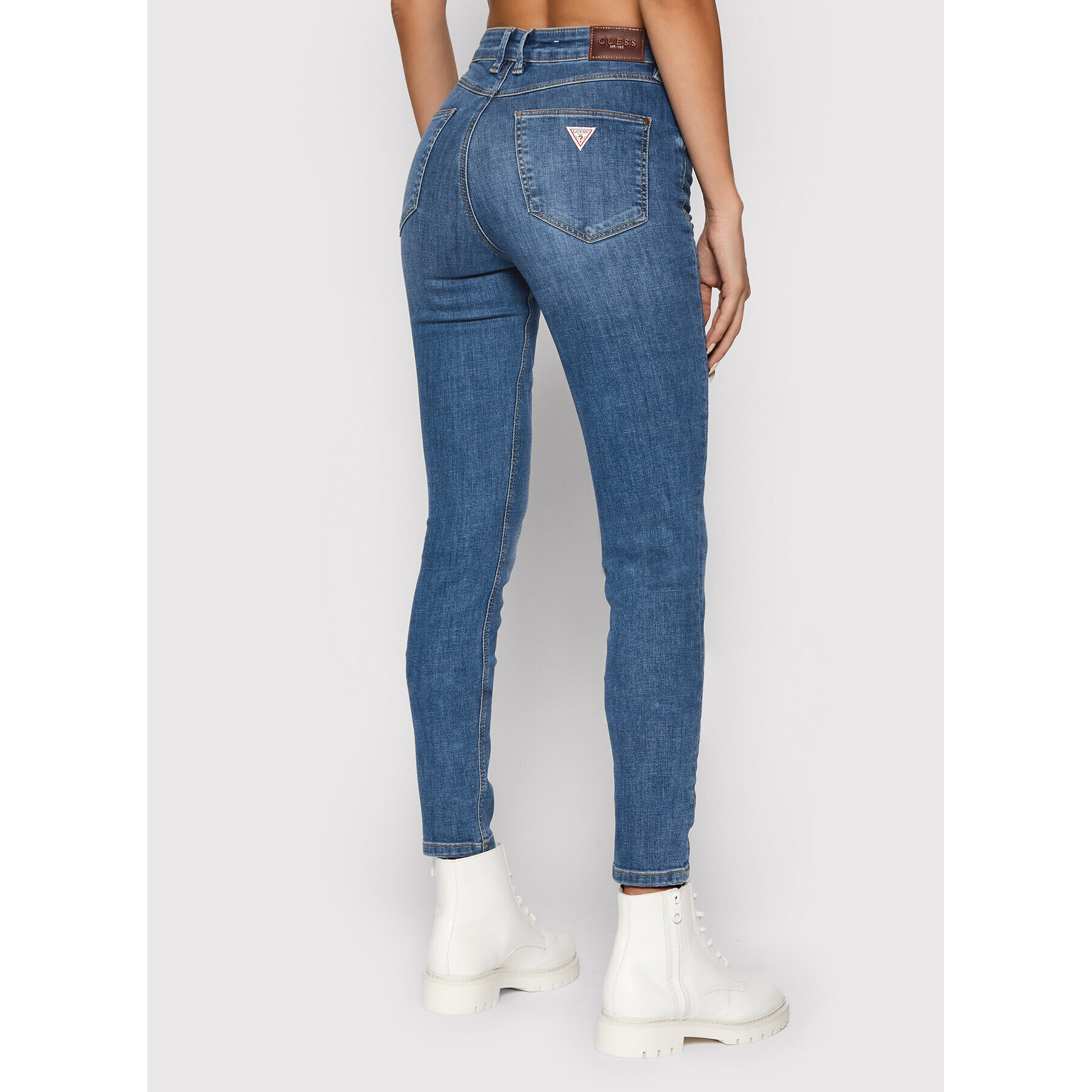 Guess Jeansy 1981 W1BA28 D4HG3 Modrá Skinny Fit - Pepit.cz