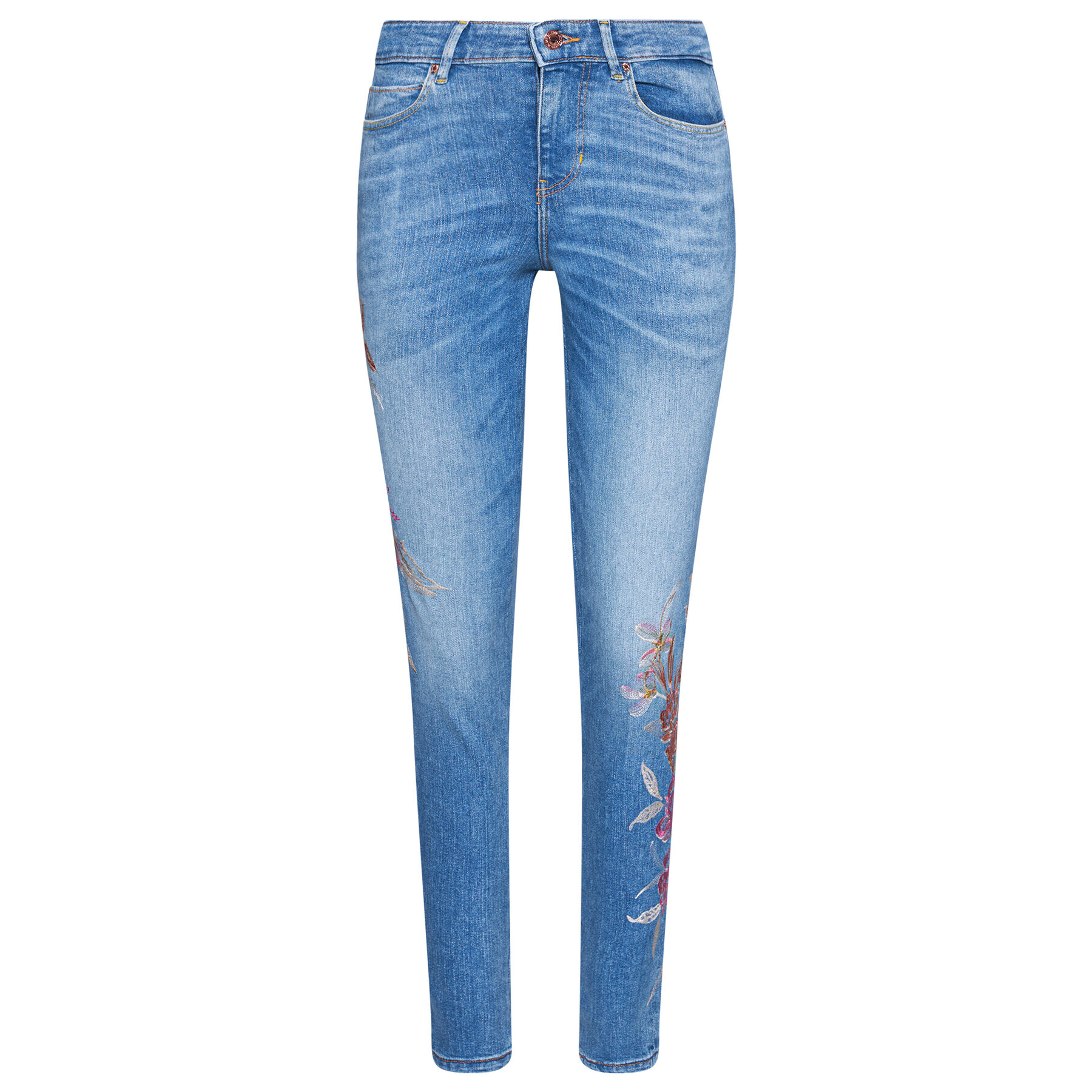 Guess Jeansy 1981 W1RA46 D4AO2 Modrá Skinny Fit - Pepit.cz