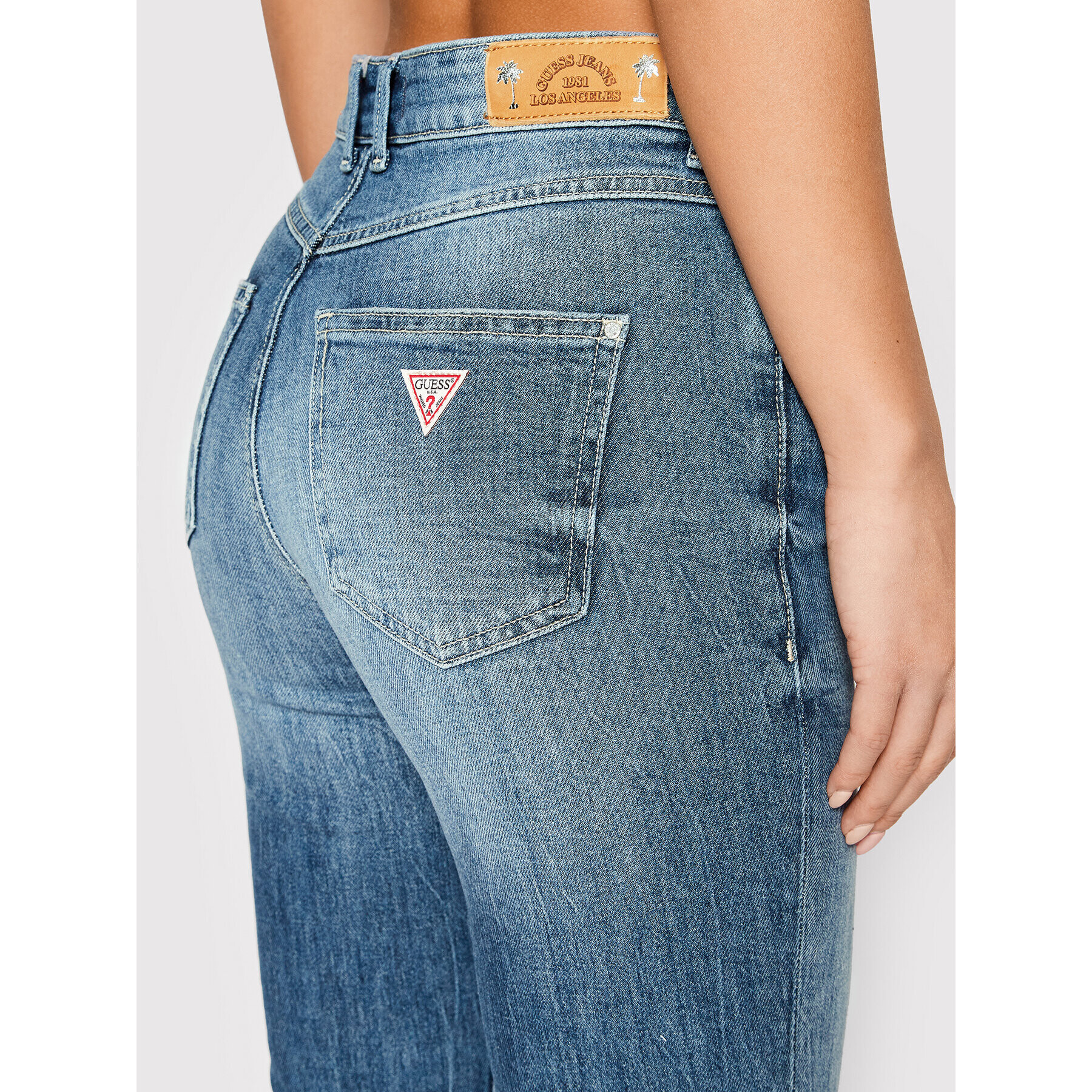 Guess Jeansy 1981 W2GA46 D4MS2 Modrá Skinny Fit - Pepit.cz