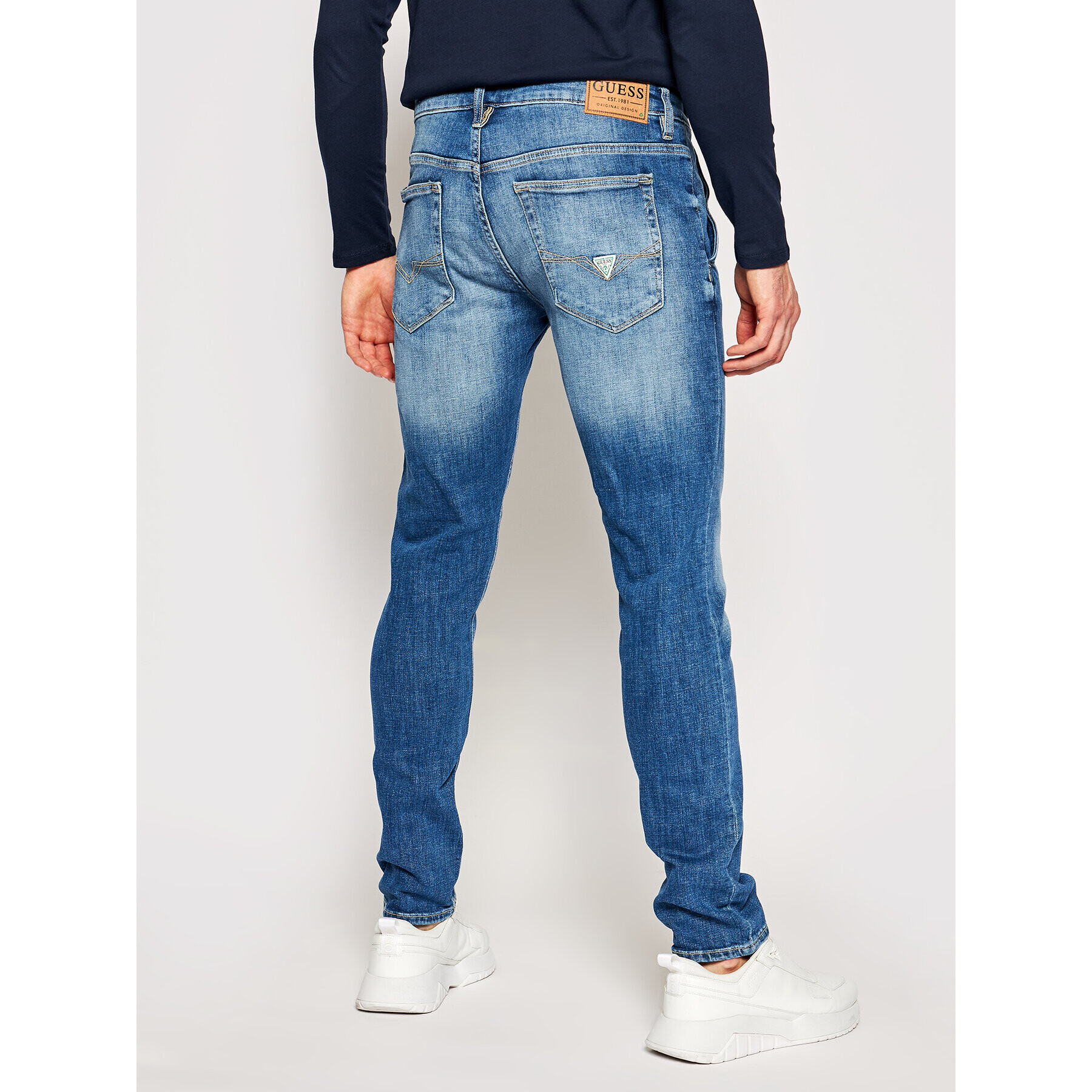 Guess Jeansy Adam M1RA81 D4B71 Tmavomodrá Skinny Fit - Pepit.cz