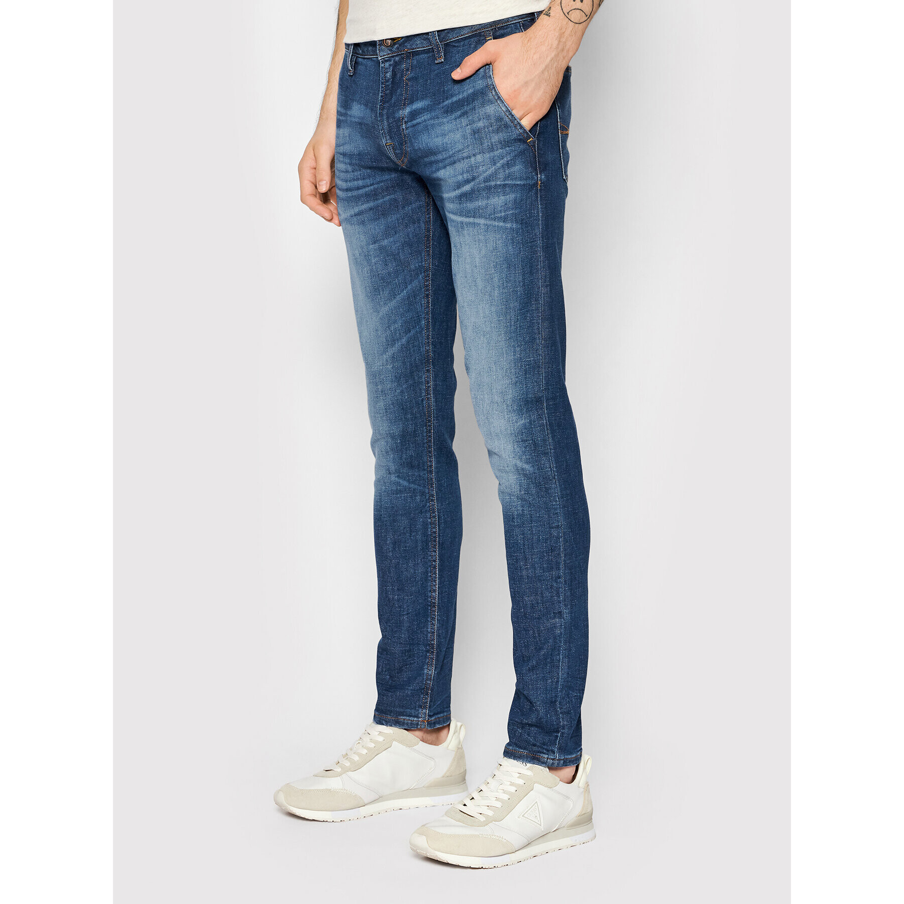 Guess Jeansy Adam M2RA81 D46AD Modrá Skinny Fit - Pepit.cz