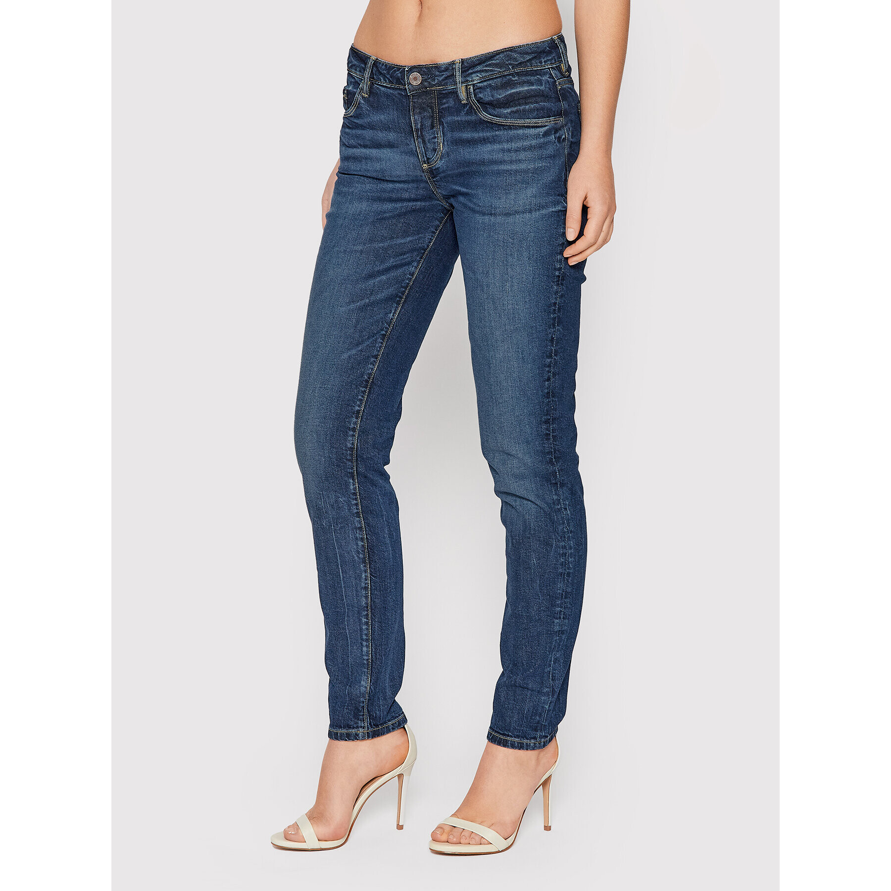 Guess Jeansy Anette W2RA18 D4KH6 Tmavomodrá Regular Fit - Pepit.cz