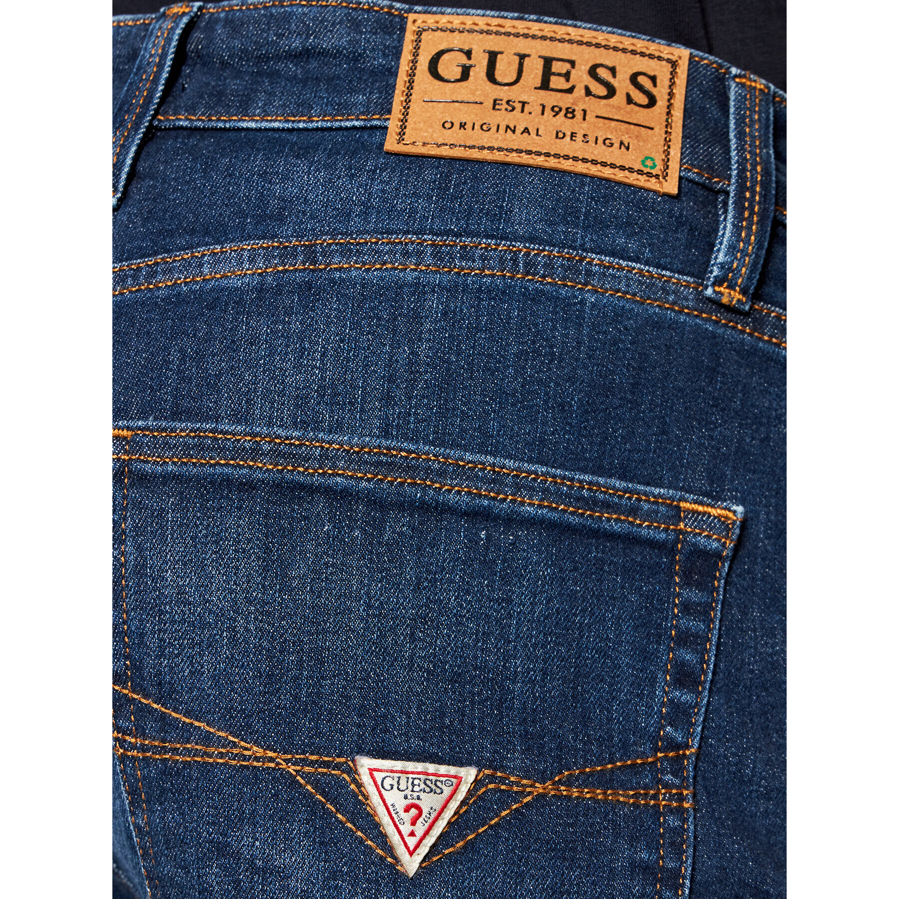 Guess Jeansy Angels M1YAN2 D4GV4 Tmavomodrá Slim Fit - Pepit.cz