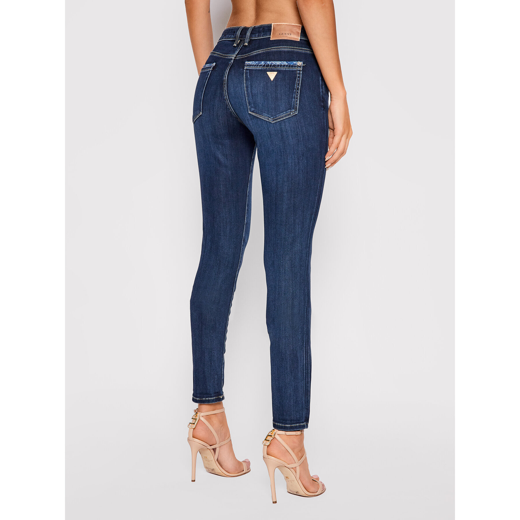 Guess Jeansy Annette W1BA99 D4H52 Tmavomodrá Skinny Fit - Pepit.cz