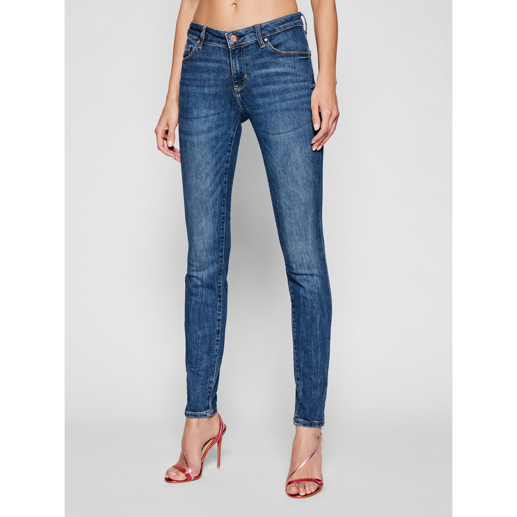 Guess Jeansy Annette W1YA99 D4GV2 Tmavomodrá Skinny Fit - Pepit.cz