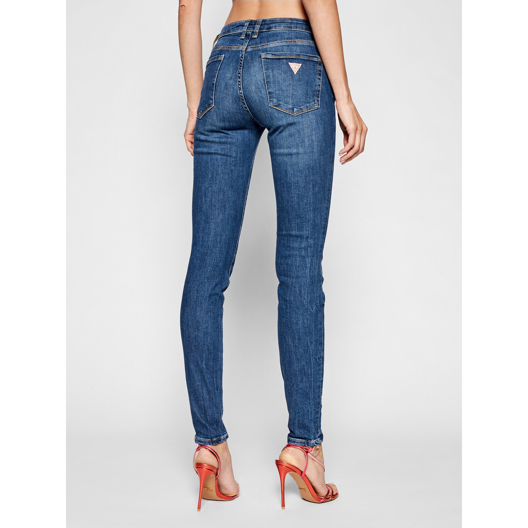 Guess Jeansy Annette W1YA99 D4GV2 Tmavomodrá Skinny Fit - Pepit.cz