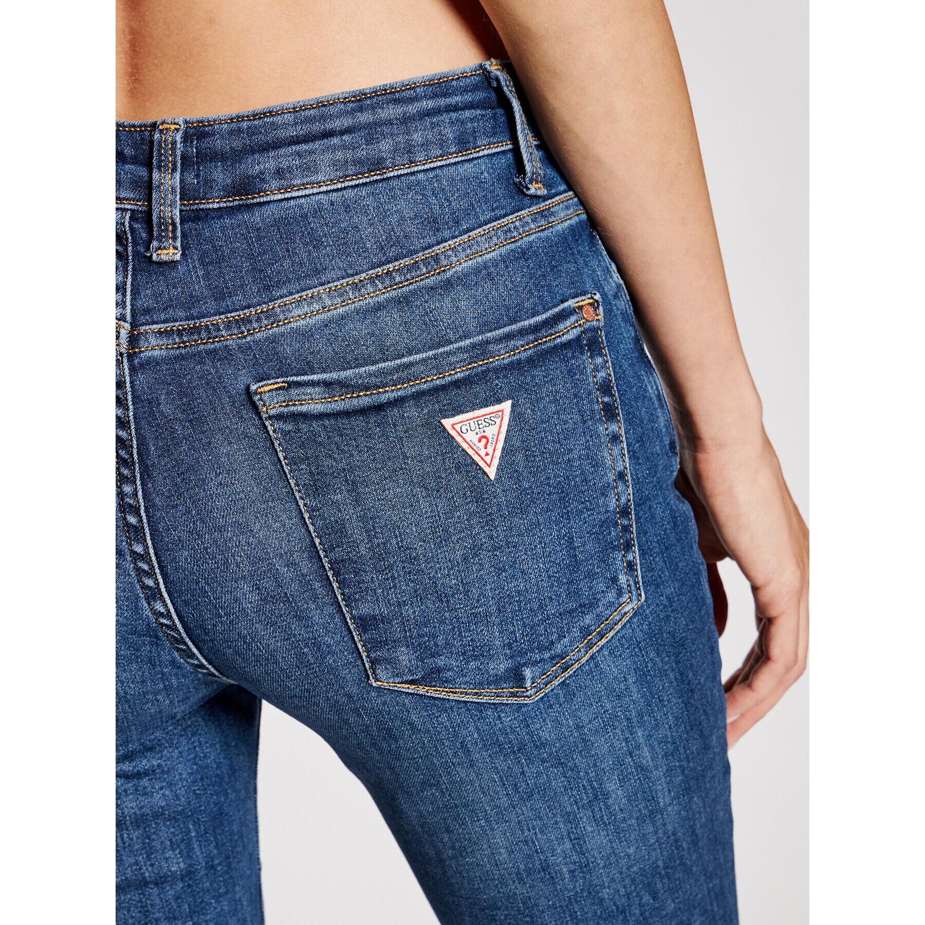 Guess Jeansy Annette W1YA99 D4GV2 Tmavomodrá Skinny Fit - Pepit.cz