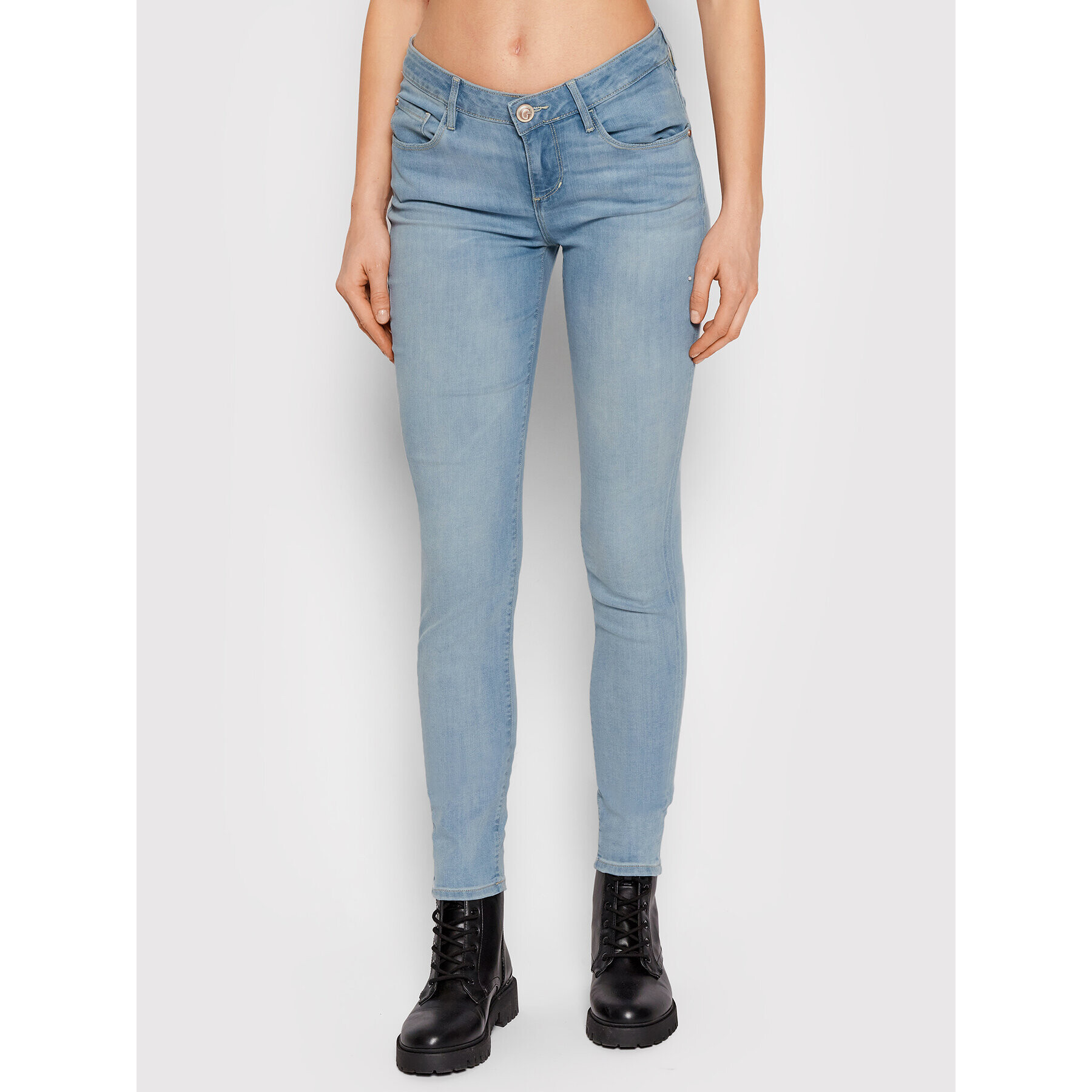 Guess Jeansy Annette W2GA99 D4K94 Modrá Skinny Fit - Pepit.cz