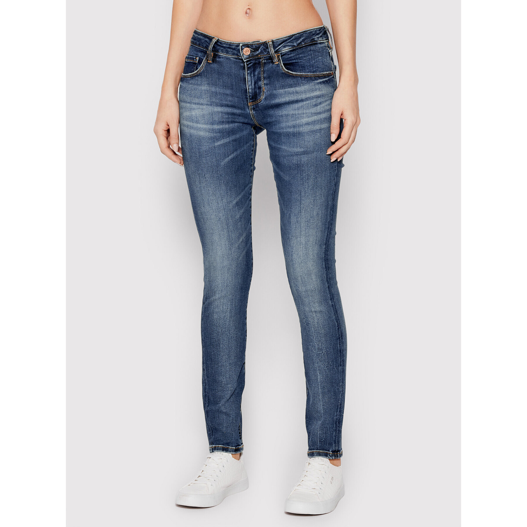 Guess Jeansy Annette W2YA99 D4Q02 Modrá Skinny Fit - Pepit.cz