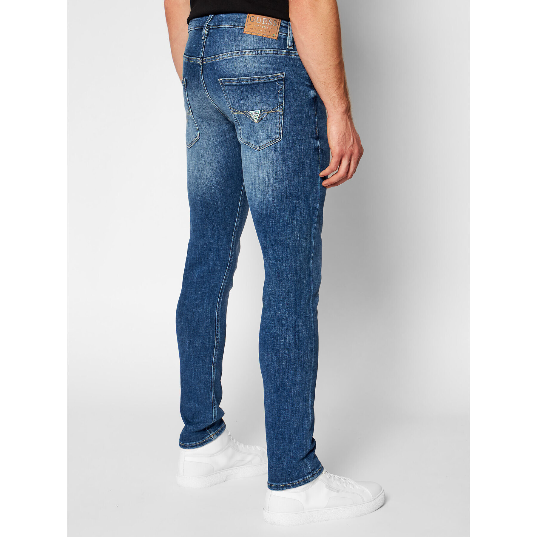 Guess Jeansy Chris M1RA27 D4B71 Tmavomodrá Super Skinny Fit - Pepit.cz