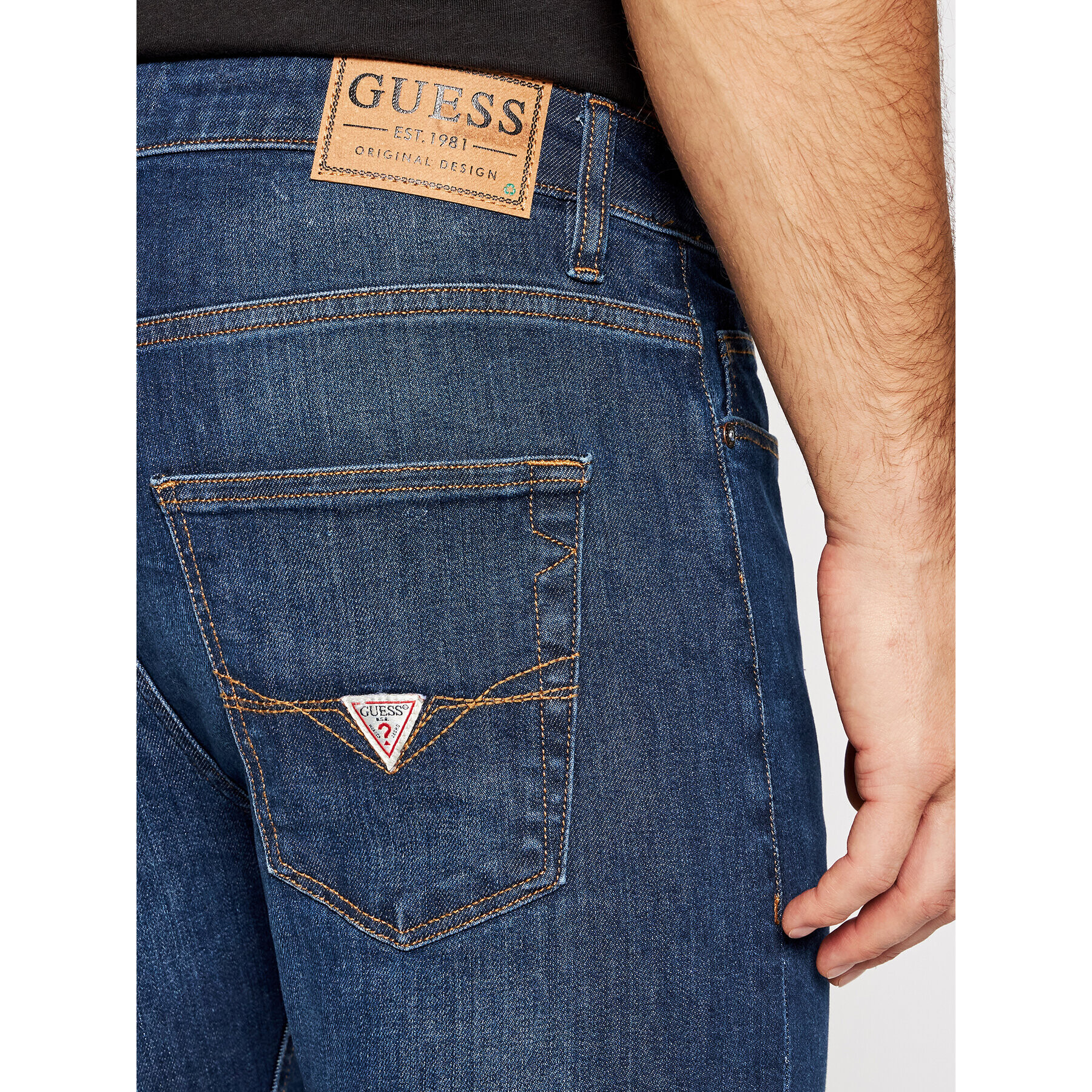 Guess Jeansy Chris M1YA27 D4GV4 Tmavomodrá Super Skinny Fit - Pepit.cz