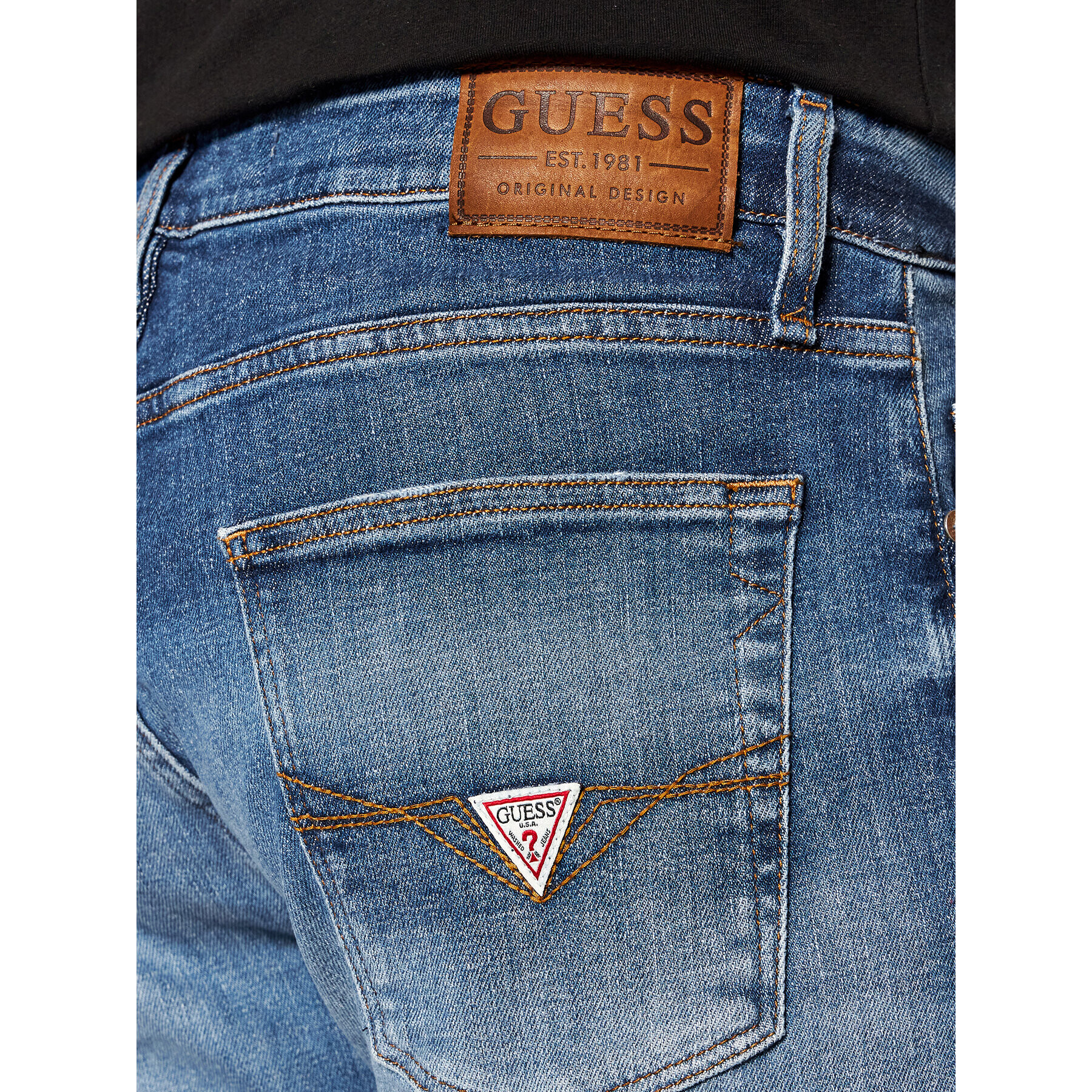 Guess Jeansy Chris M2RA27 D46AE Modrá Super Skinny Fit - Pepit.cz