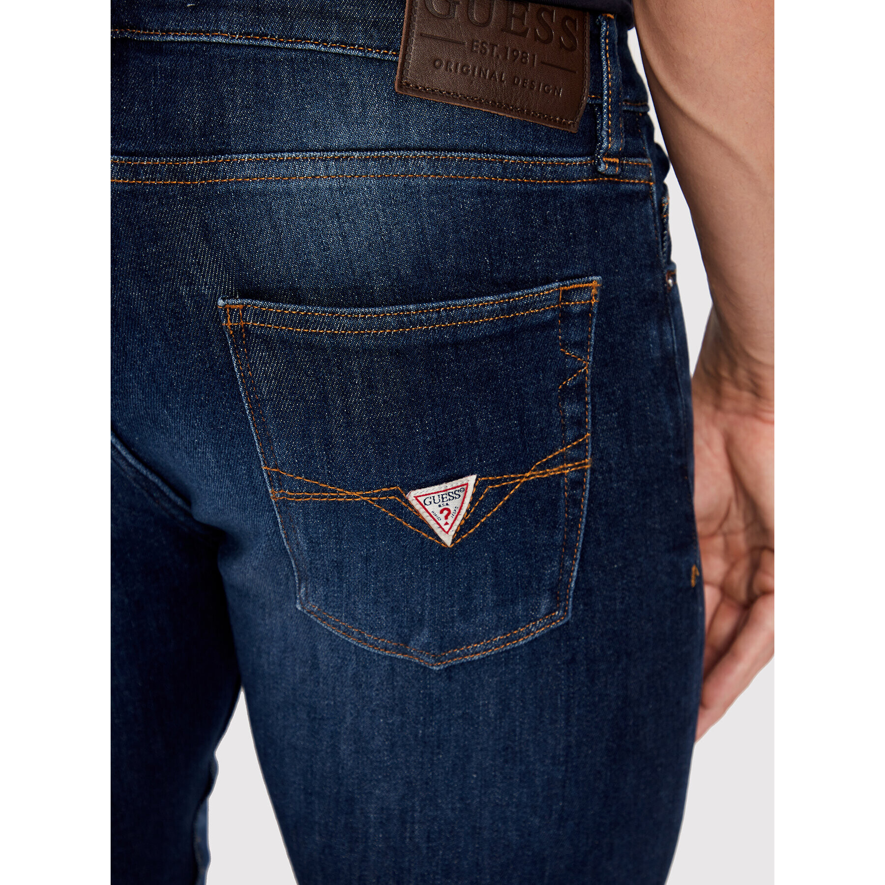 Guess Jeansy Chris M2YA27 D4Q41 Tmavomodrá Super Skinny Fit - Pepit.cz