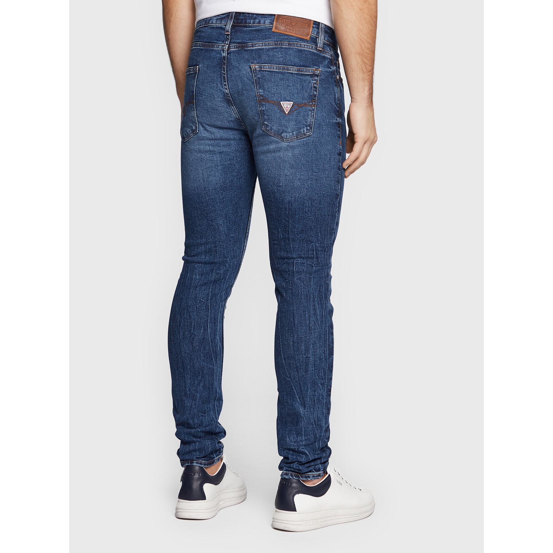 Guess Jeansy Chris M3RA27 D4TB3 Tmavomodrá Super Skinny Fit - Pepit.cz