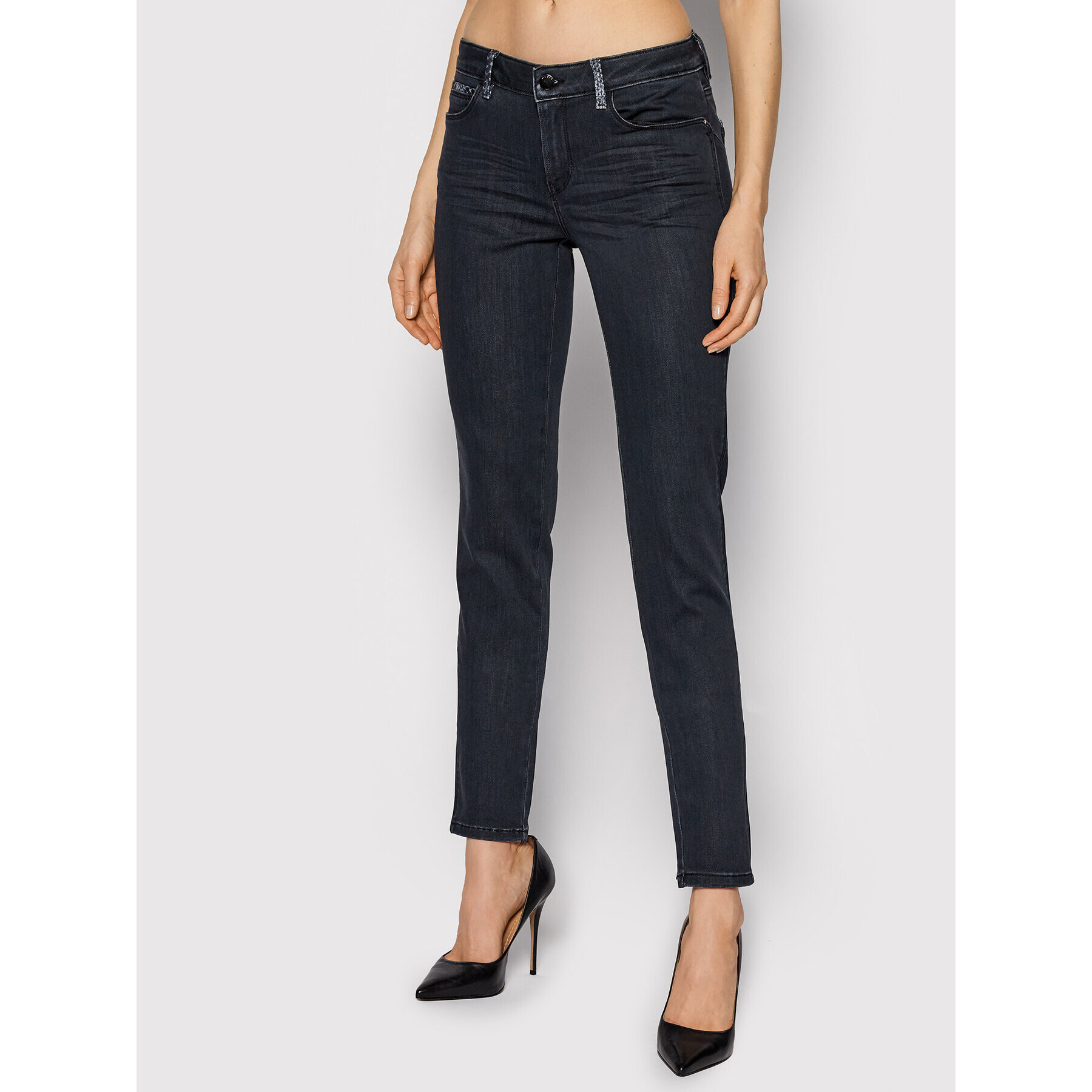 Guess Jeansy Curve X W1BAJ2 D4H81 Černá Skinny Fit - Pepit.cz