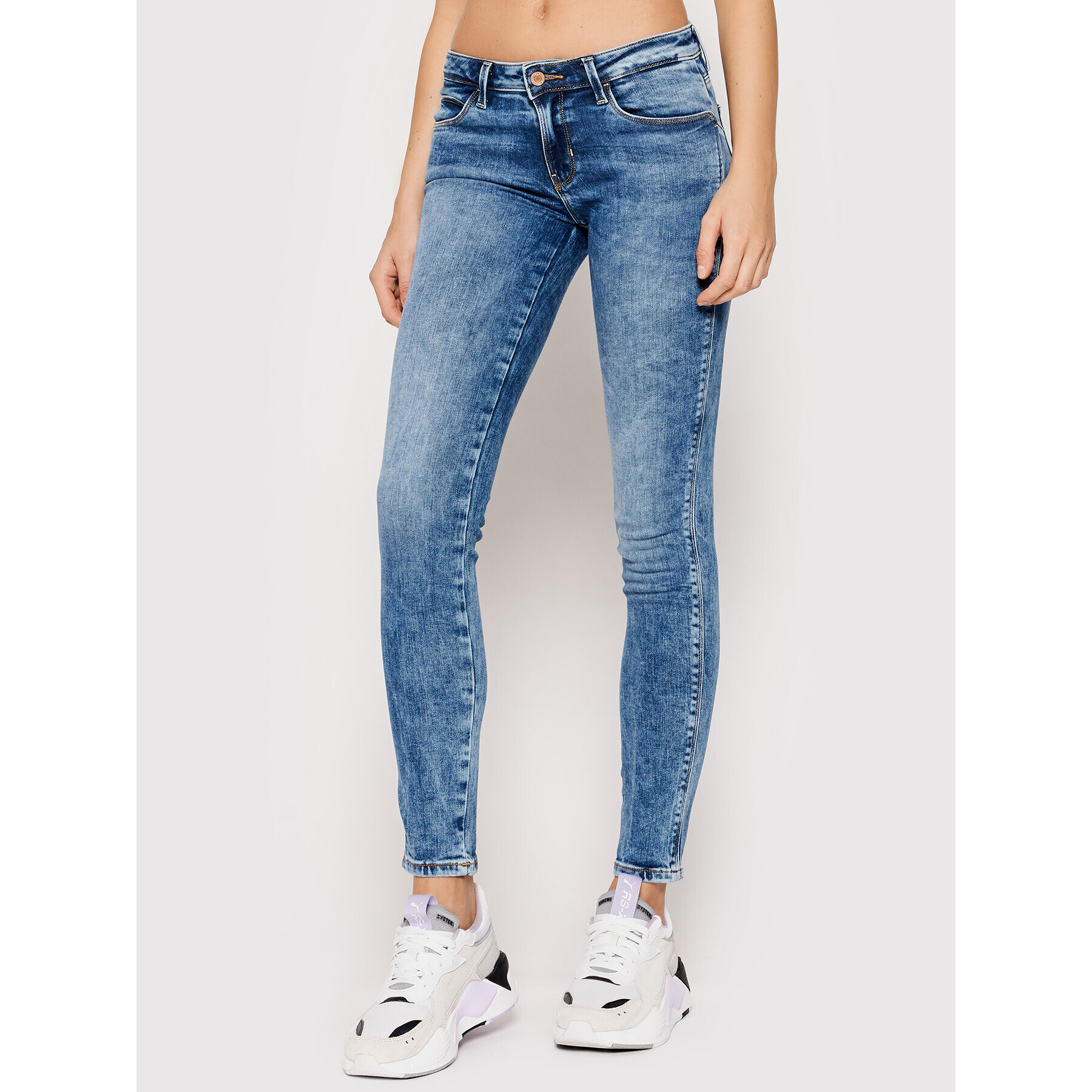 Guess Jeansy Curve X W1YAJ2 D4G11 Modrá Skinny Fit - Pepit.cz