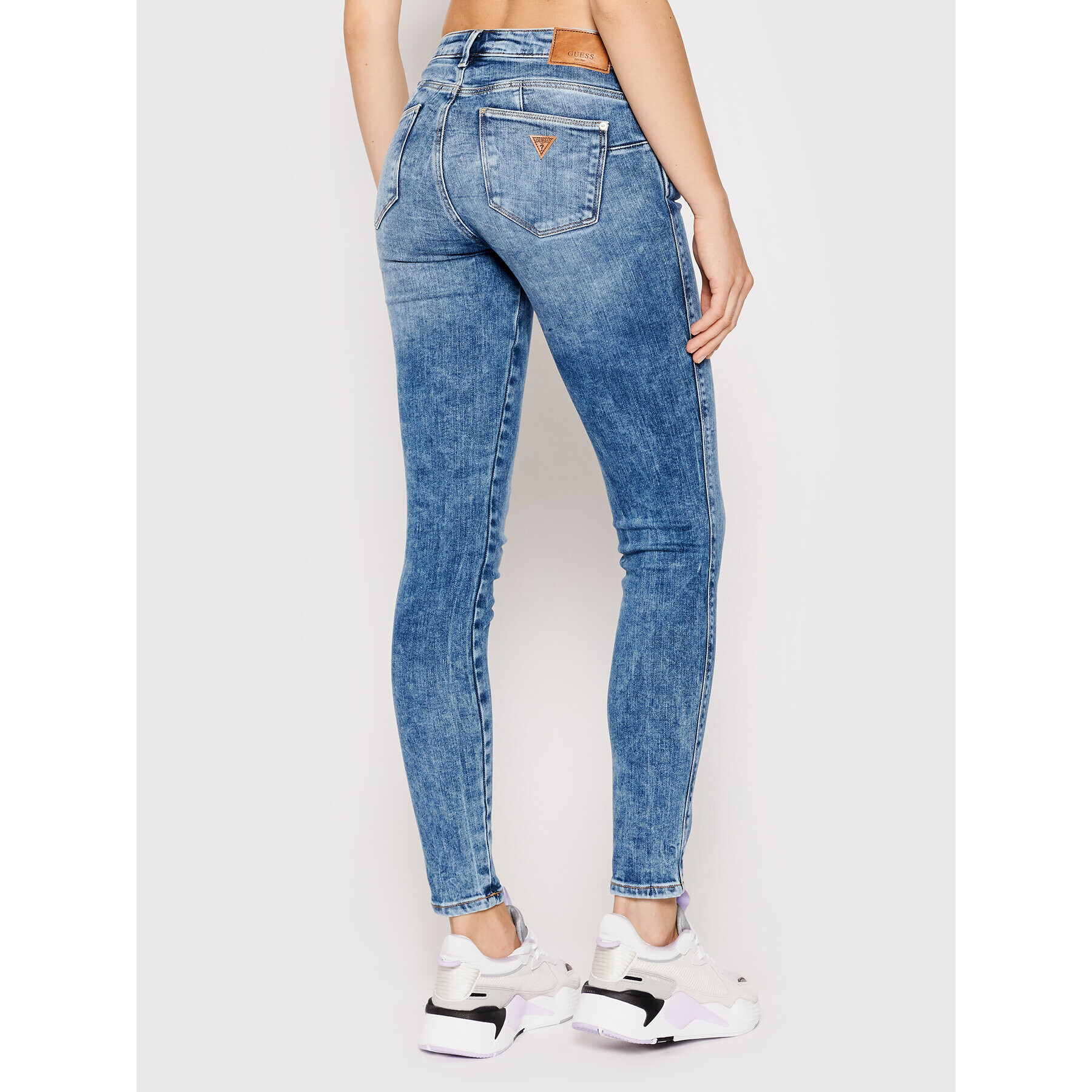 Guess Jeansy Curve X W1YAJ2 D4G11 Modrá Skinny Fit - Pepit.cz