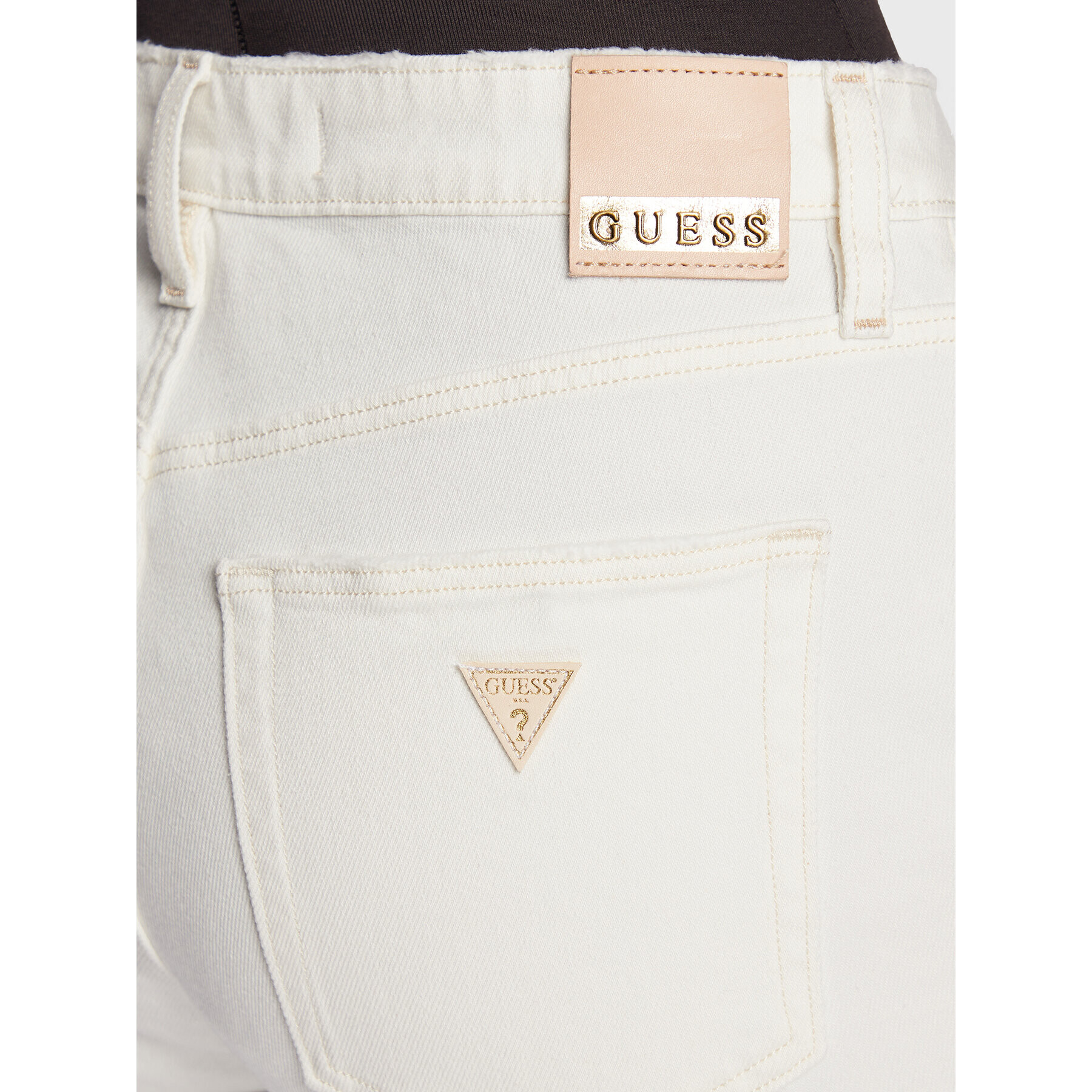 Guess Jeansy Girly W3RA16 D4WG1 Béžová Iconic Fit - Pepit.cz