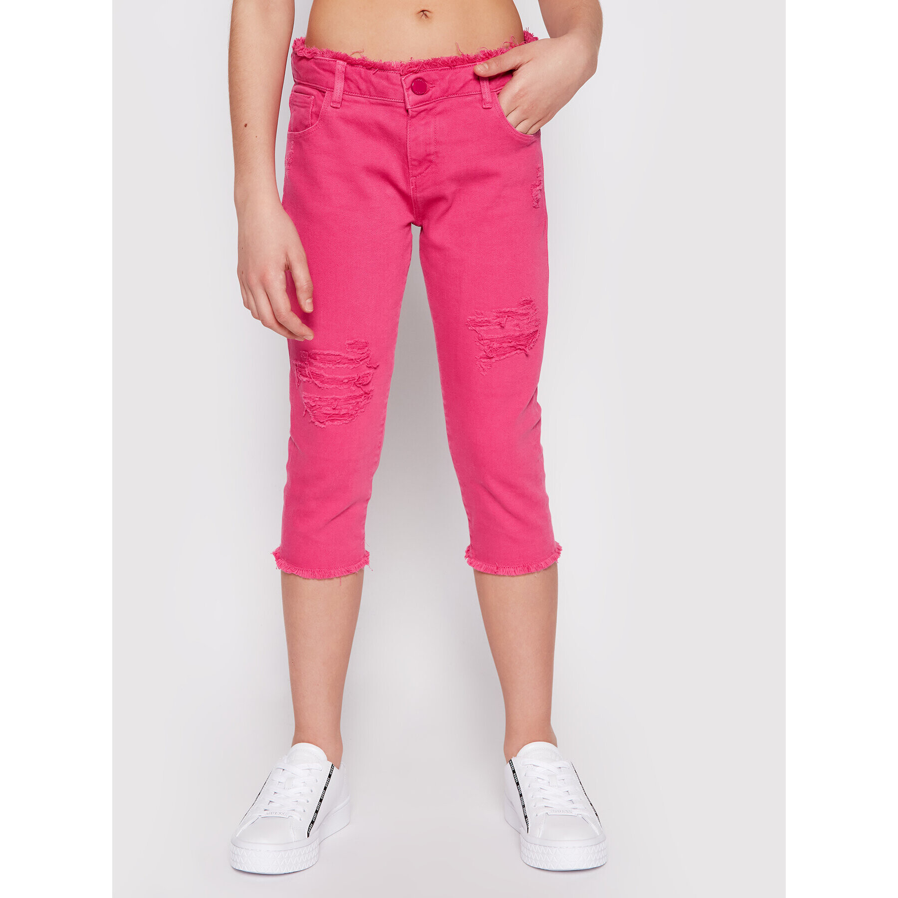 Guess Jeansy J1GB00 WB5Z0 Růžová Regular Fit - Pepit.cz