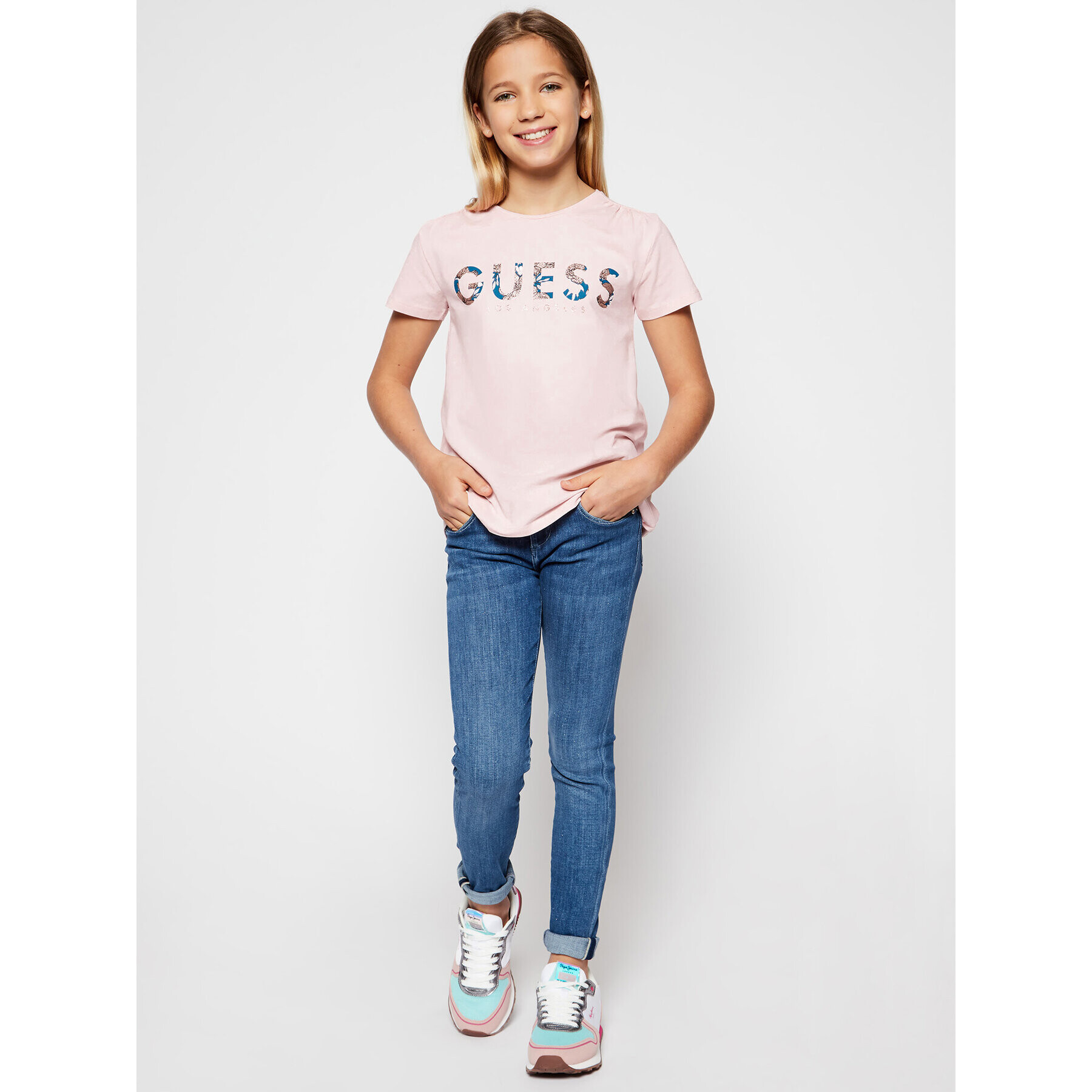 Guess Jeansy J1RA17 D4AK0 Modrá Skinny Fit - Pepit.cz