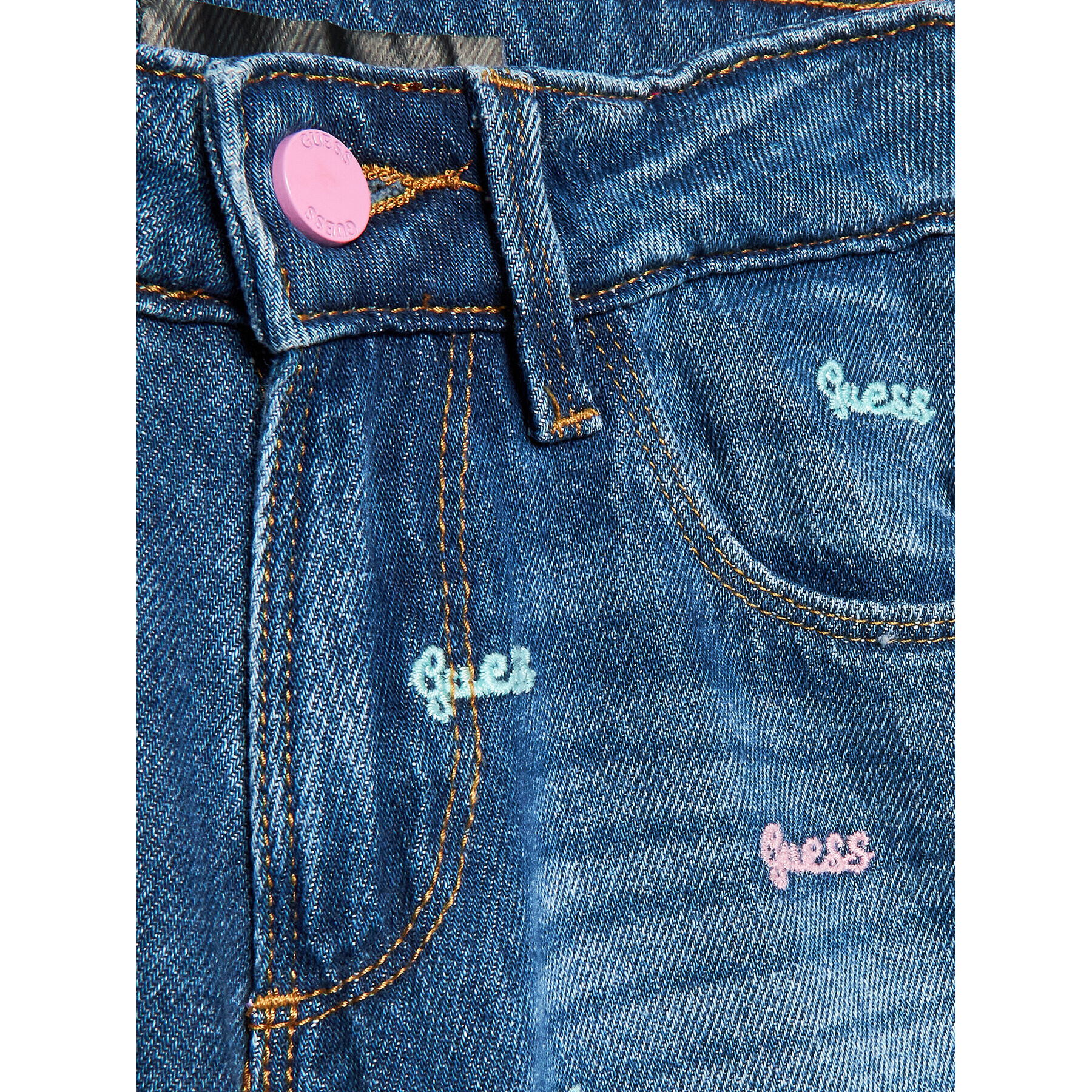 Guess Jeansy J3RA09 D4YA0 Modrá Regular Fit - Pepit.cz