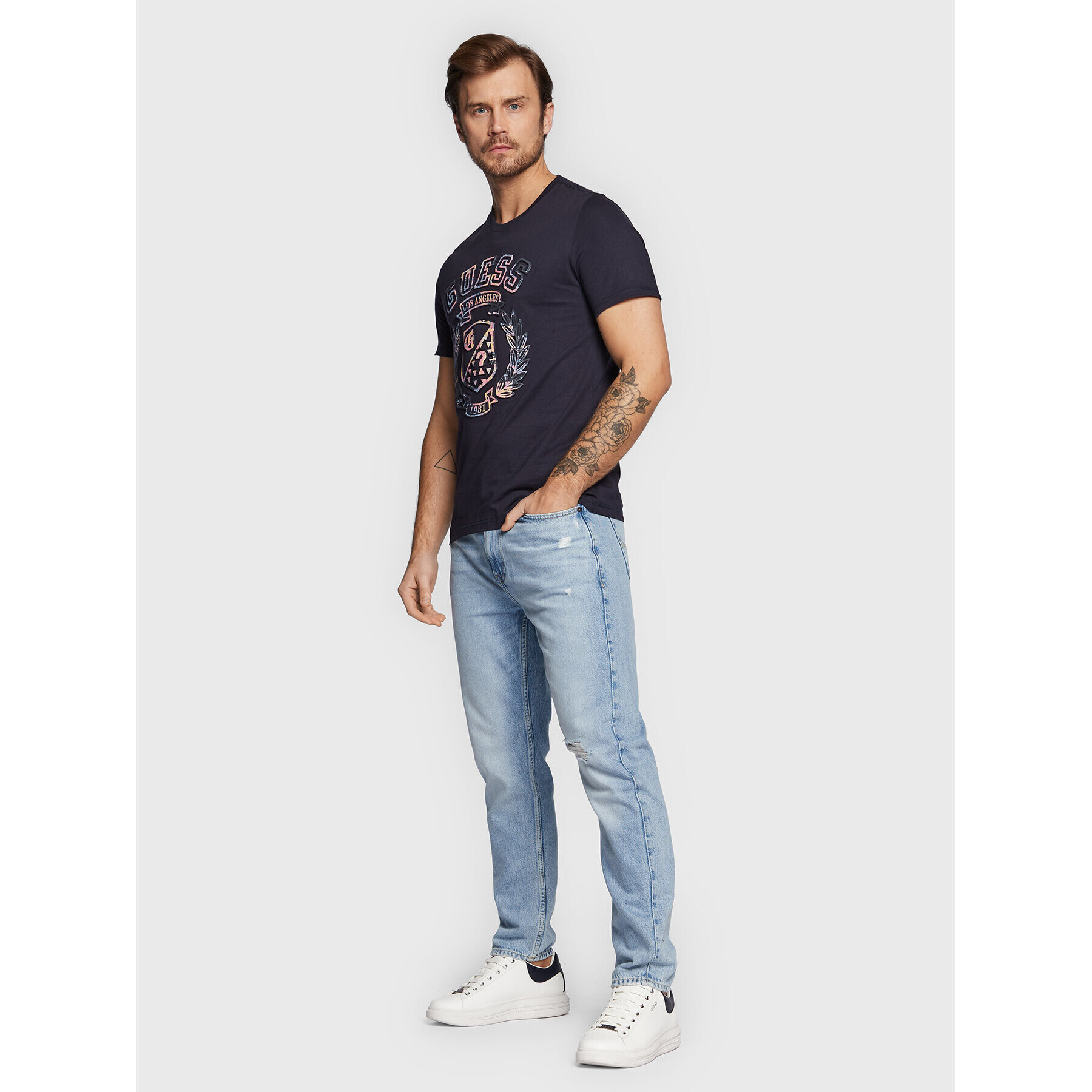 Guess Jeansy James M3RA14 D4T9B Modrá Relaxed Fit - Pepit.cz