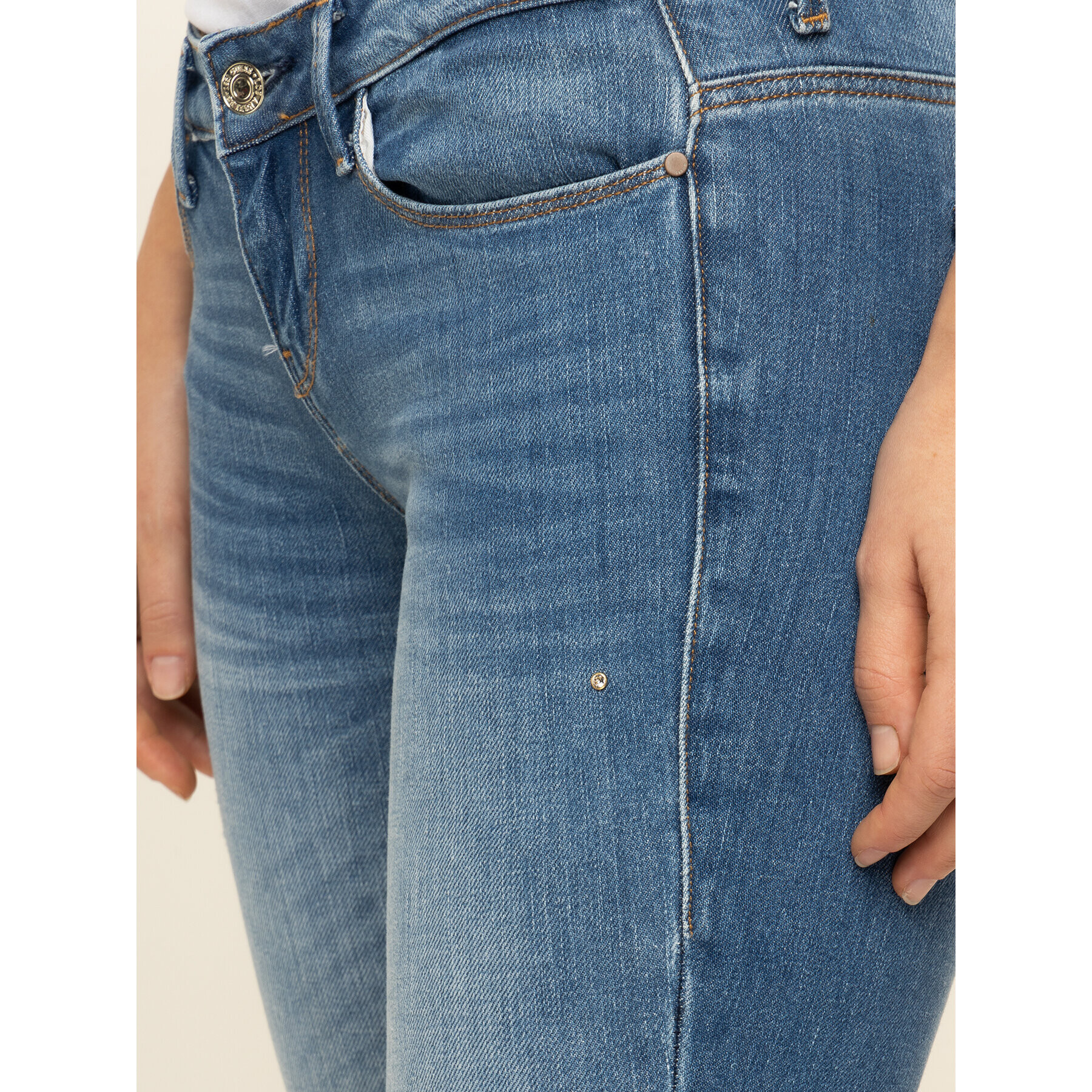 Guess Jeansy Jegging W01A27 D3XR1 Modrá Ultra Skinny Fit - Pepit.cz