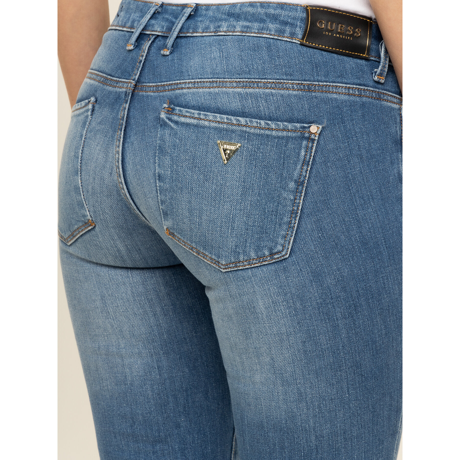 Guess Jeansy Jegging W01A27 D3XR1 Modrá Ultra Skinny Fit - Pepit.cz