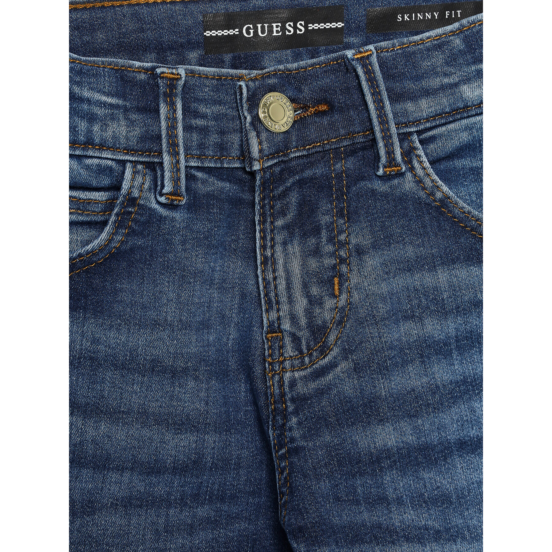 Guess Jeansy K3YA08 D4CA0 Modrá Skinny Fit - Pepit.cz