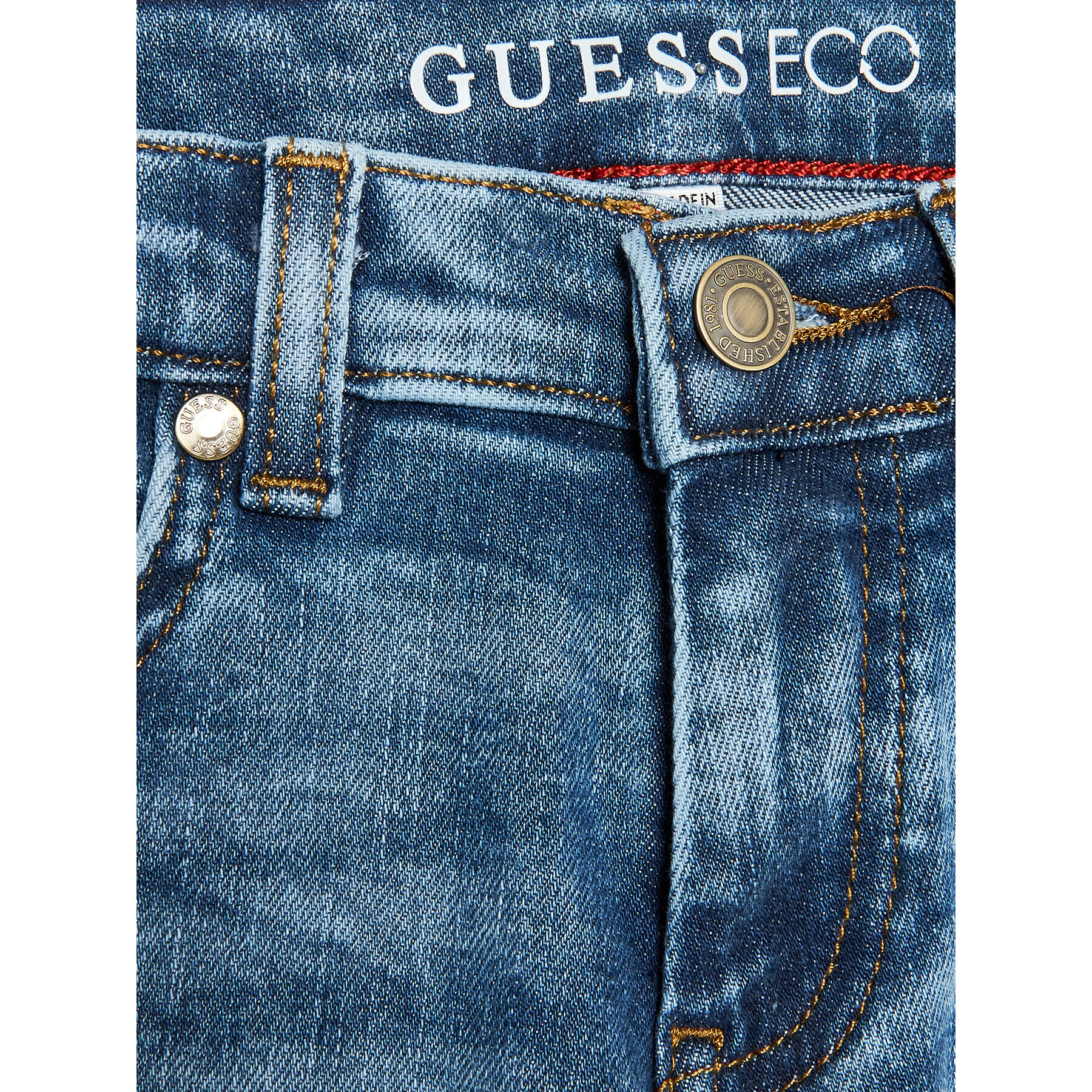 Guess Jeansy L3RA10 D4GV0 Modrá Slim Fit - Pepit.cz