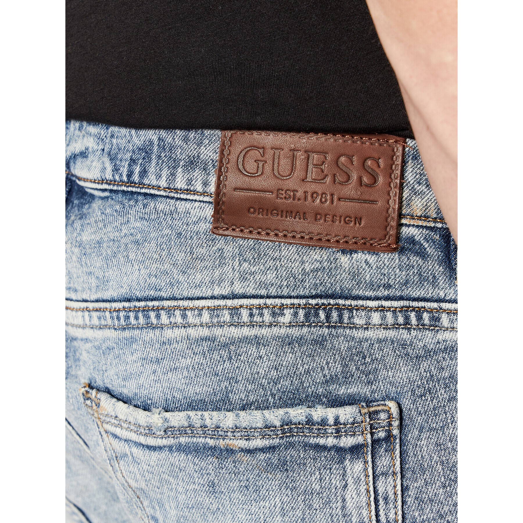 Guess Jeansy M1BAN 3D49T Modrá Skinny Fit - Pepit.cz