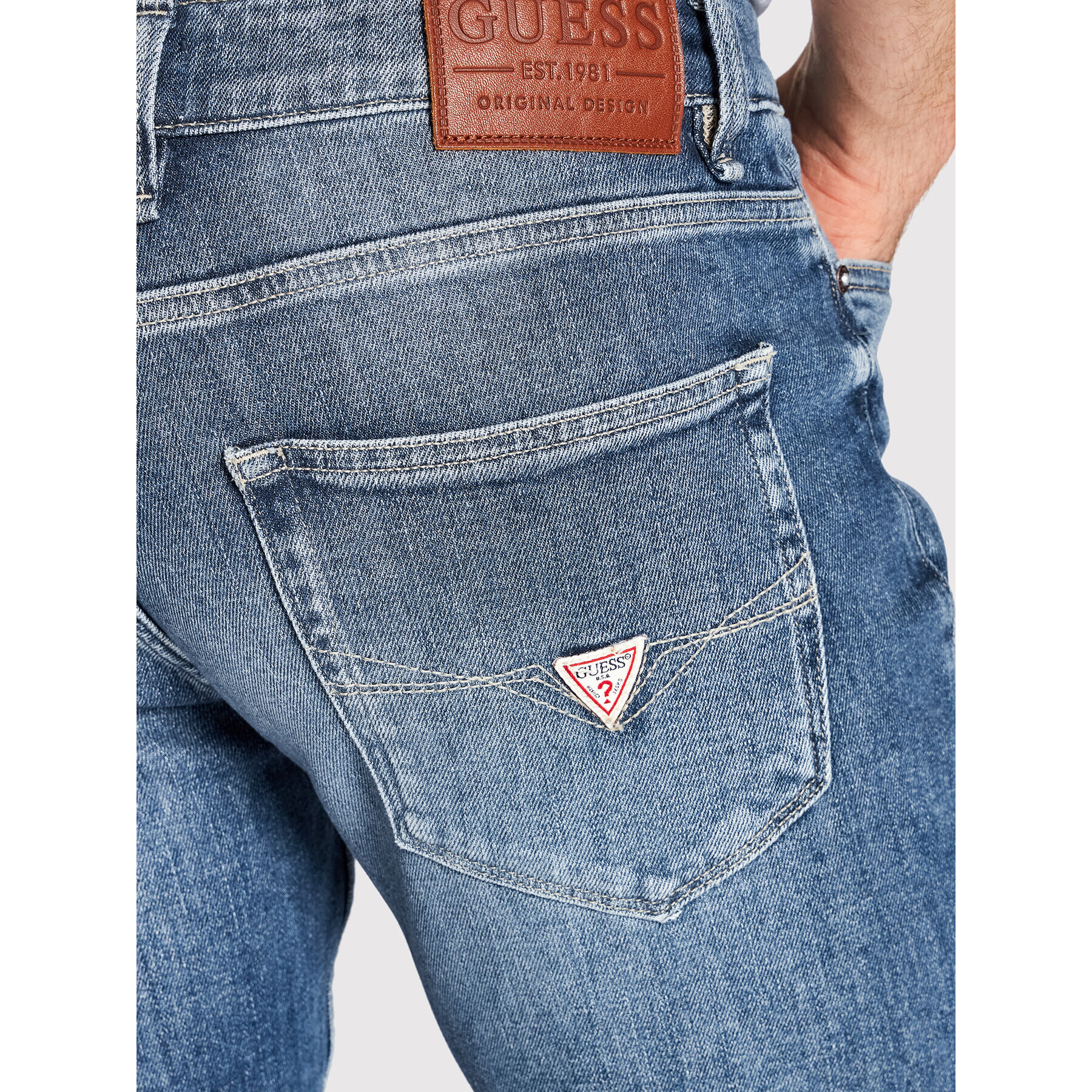 Guess Jeansy M2YAN2 D4Q42 Modrá Slim Fit - Pepit.cz