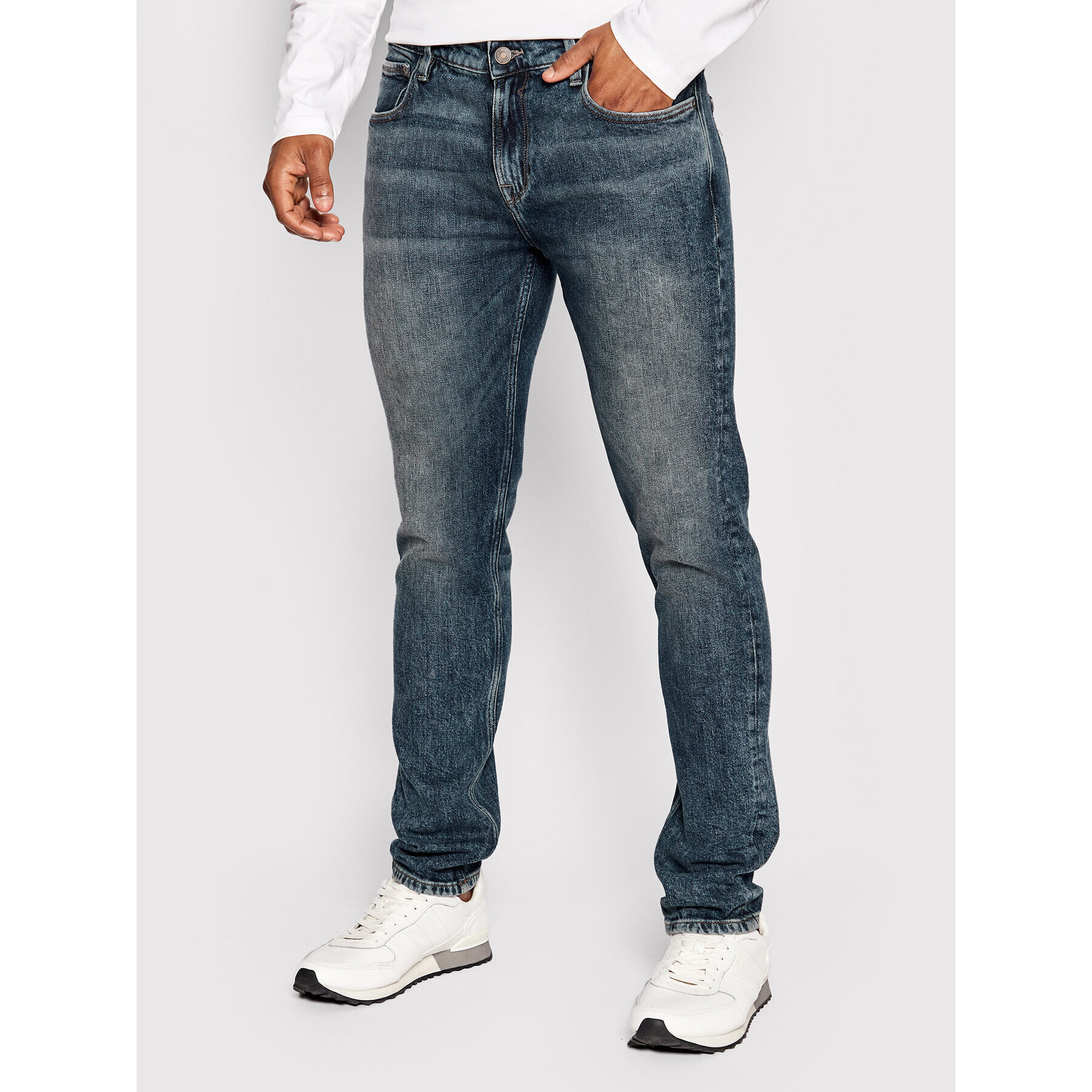 Guess Jeansy M2YAS2 D47IA Modrá Slim Fit - Pepit.cz