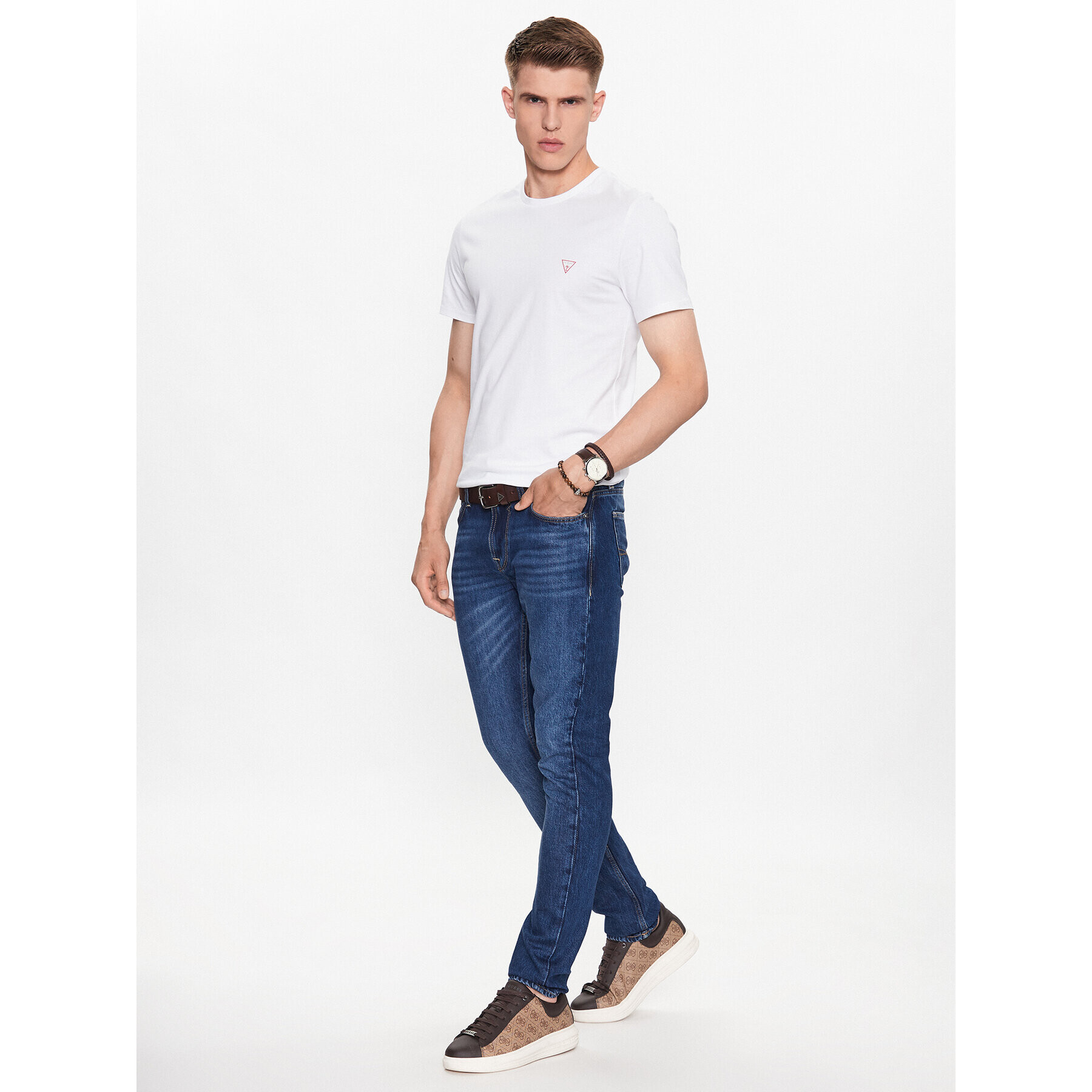 Guess Jeansy M3YAS2 D4T9H Modrá Slim Fit - Pepit.cz