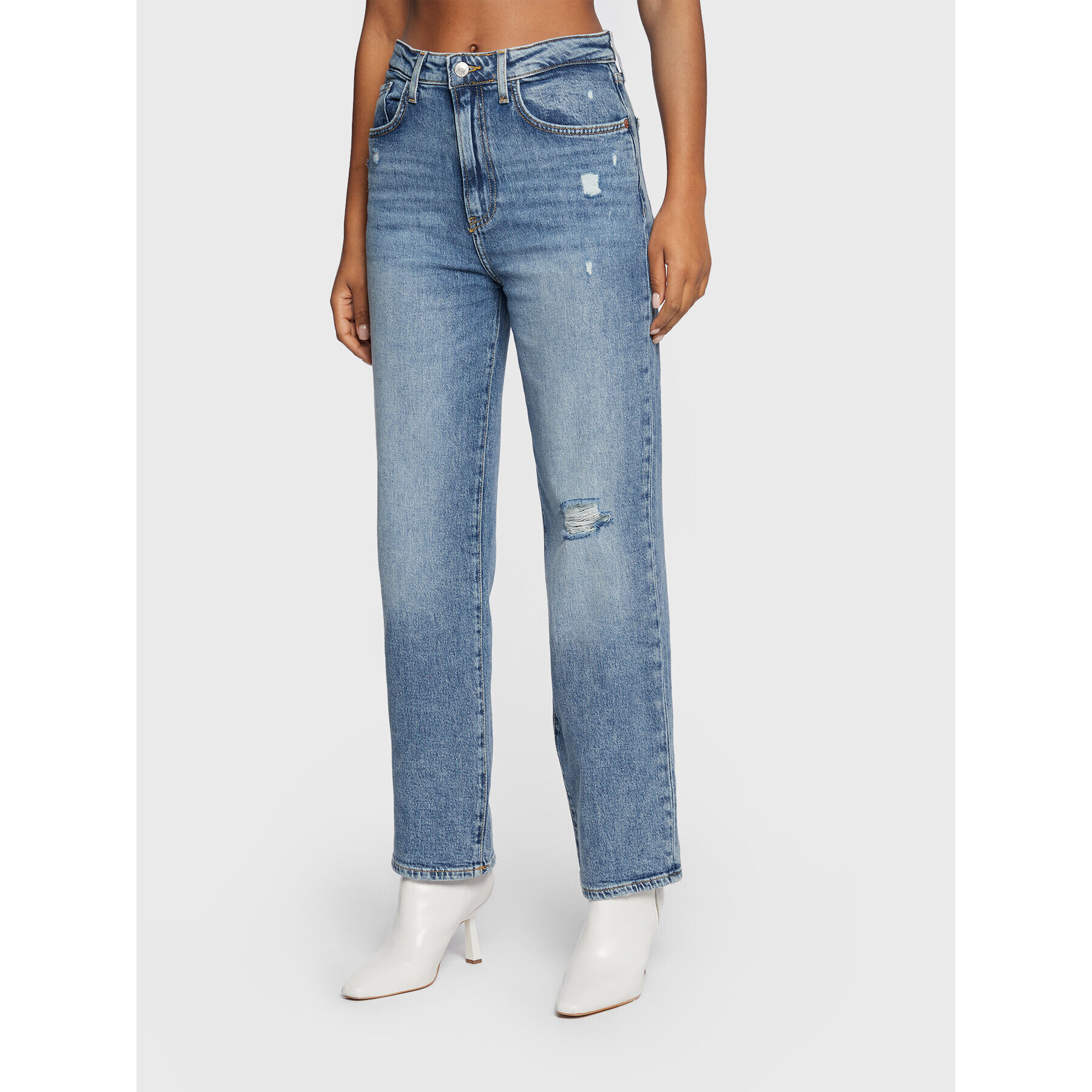 Guess Jeansy Melrose W3RA32 D4WF3 Modrá Straight Fit - Pepit.cz