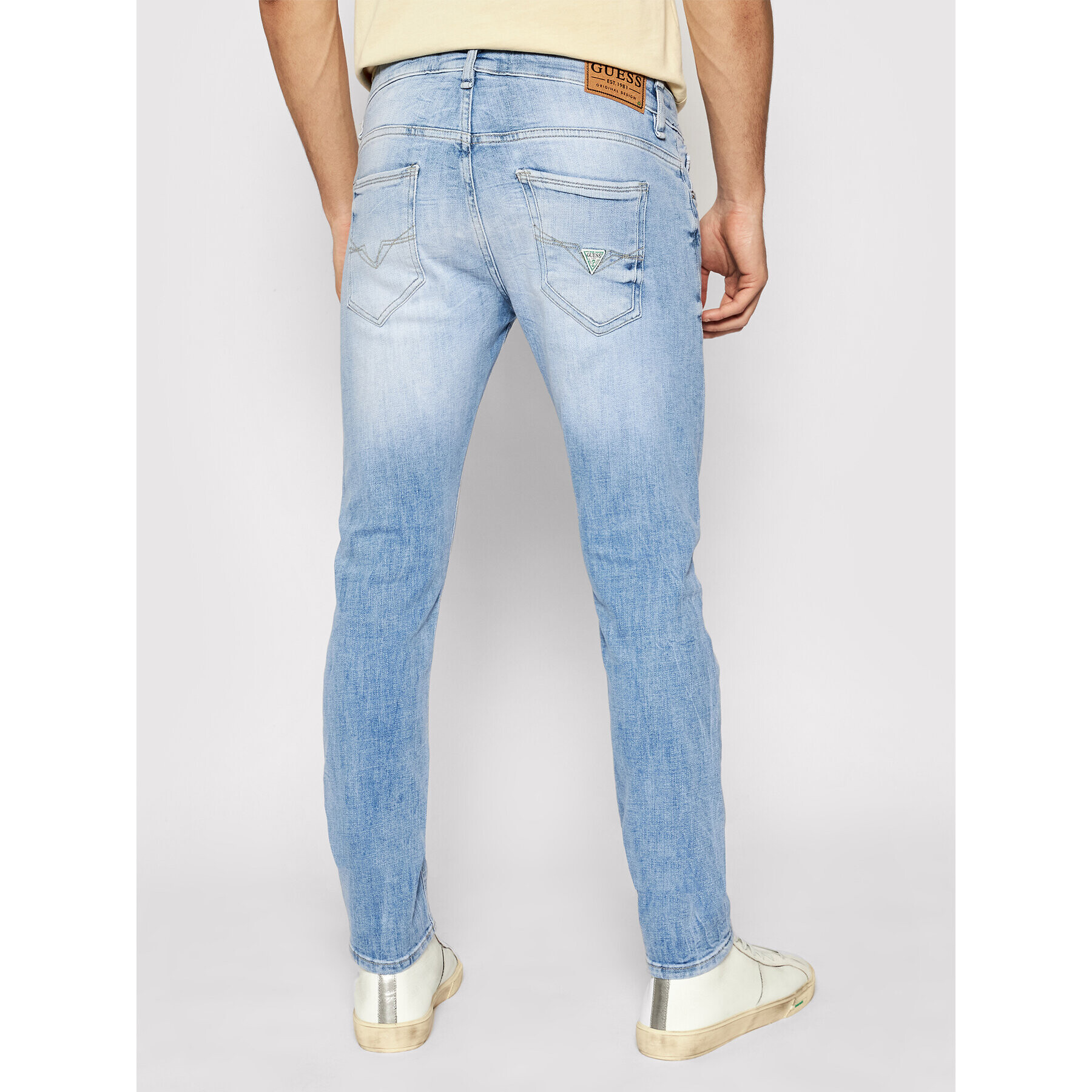 Guess Jeansy Miami M1RAN1 D4B73 Modrá Skinny Fit - Pepit.cz