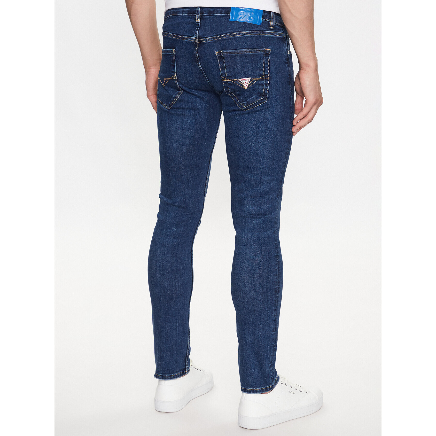 Guess Jeansy Miami M3YAN1 D52F1 Tmavomodrá Skinny Fit - Pepit.cz