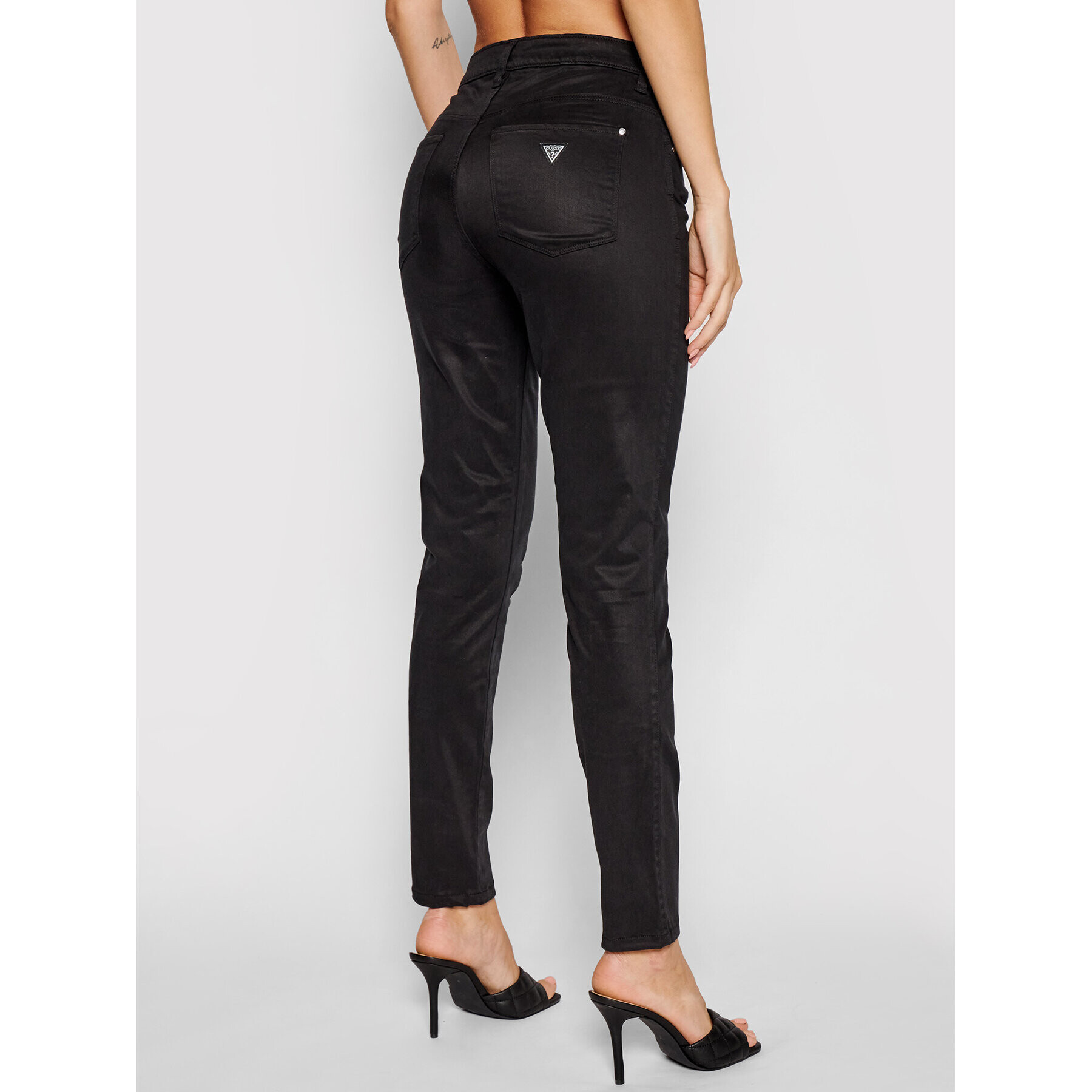 Guess Jeansy Sexy Curve W1GAJ3 W93CE Černá Skinny Fit - Pepit.cz