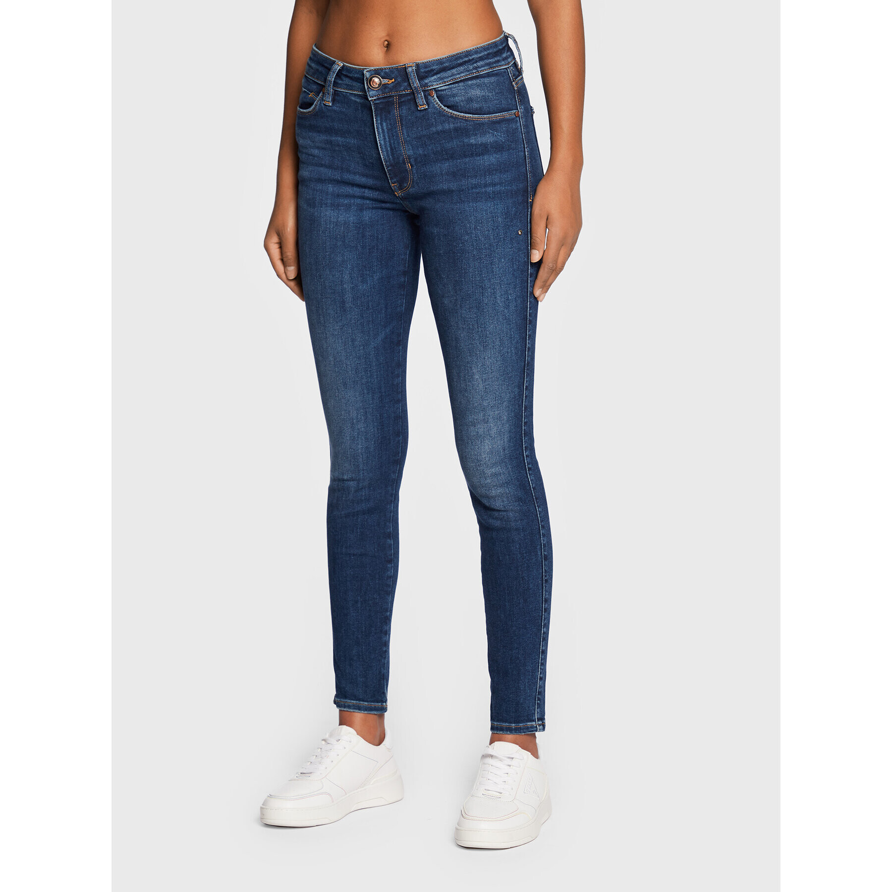 Guess Jeansy Sexy Curve W2BAJ3 D4T82 Tmavomodrá Skinny Fit - Pepit.cz