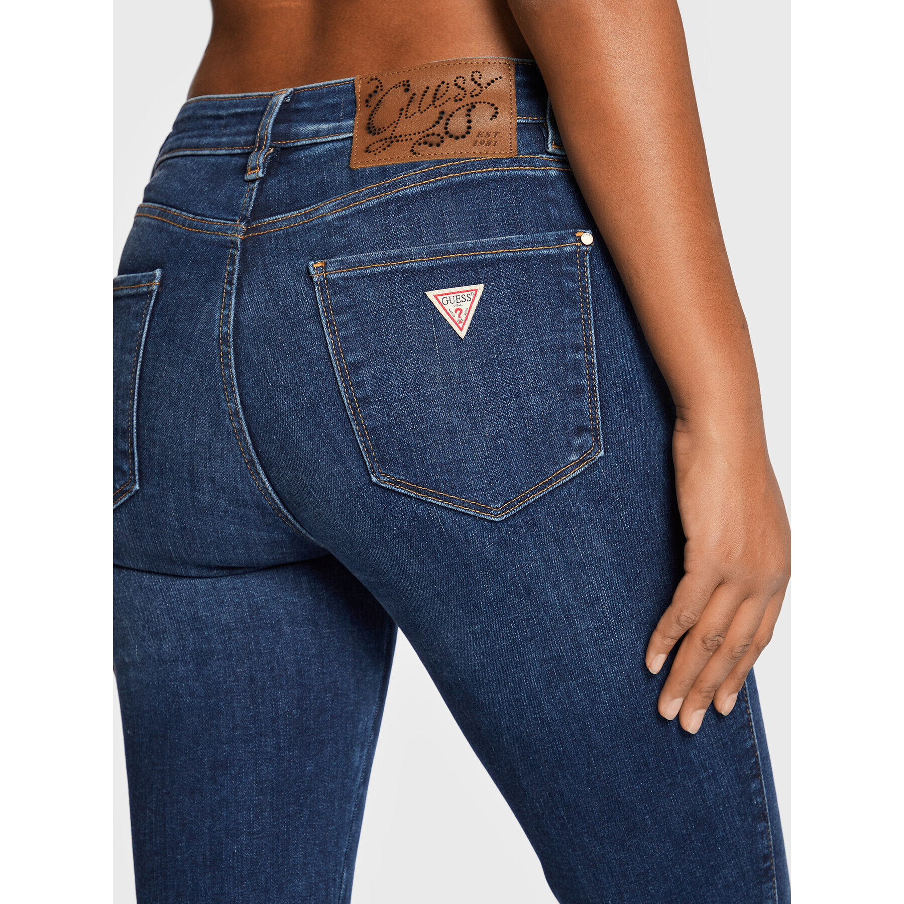 Guess Jeansy Sexy Curve W2BAJ3 D4T82 Tmavomodrá Skinny Fit - Pepit.cz