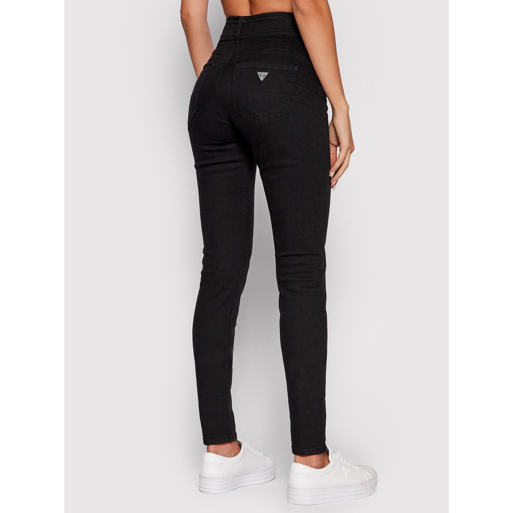 Guess Jeansy Shape Up W1BA34 D4F51 Černá Skinny Fit - Pepit.cz