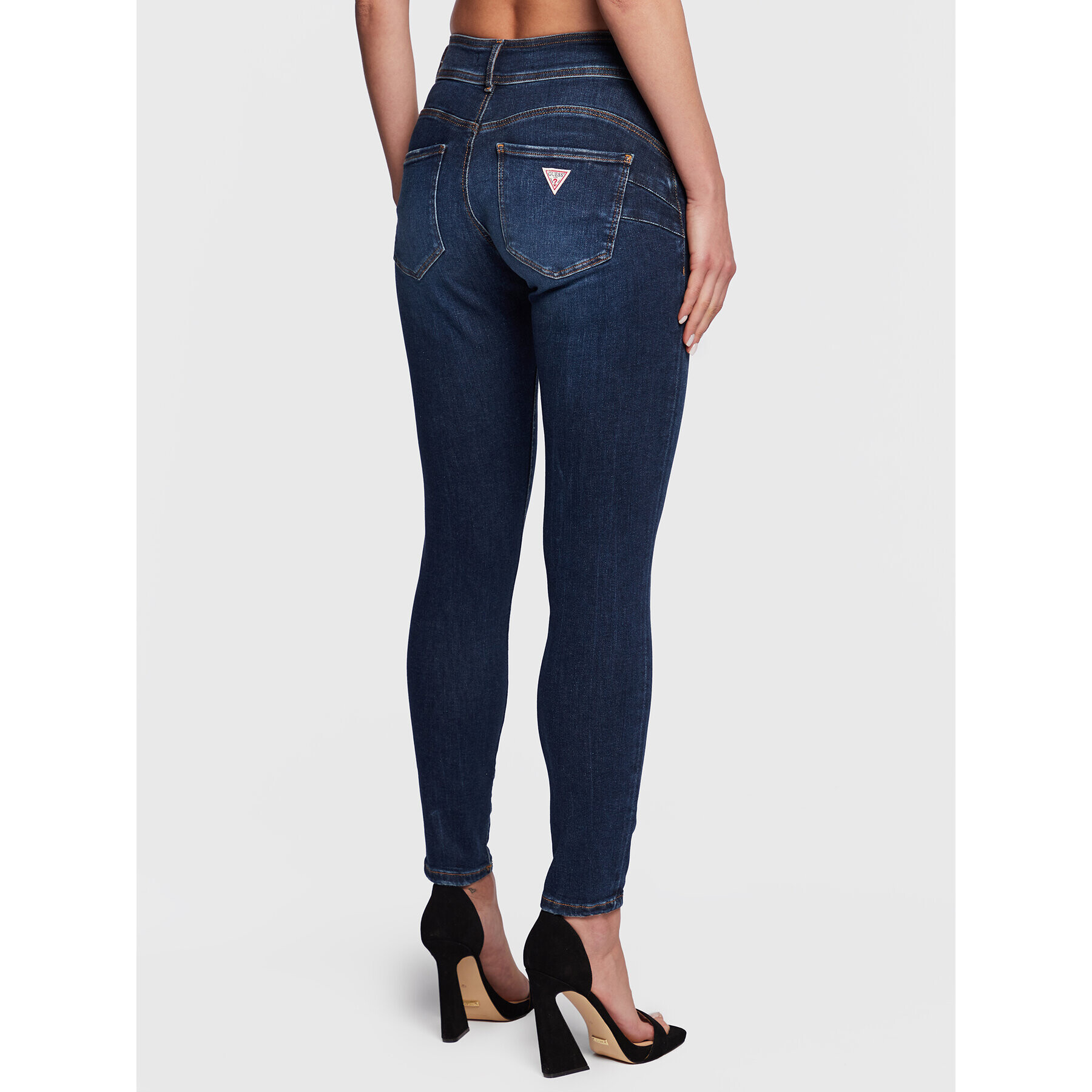 Guess Jeansy Shape Up W3RA34 D4Q03 Tmavomodrá Skinny Fit - Pepit.cz