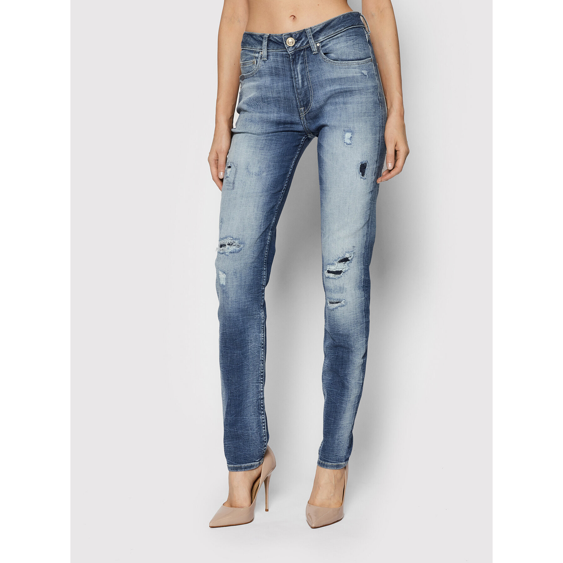 Guess Jeansy Starlette W2RA84 D3ZTE Modrá Straight Fit - Pepit.cz