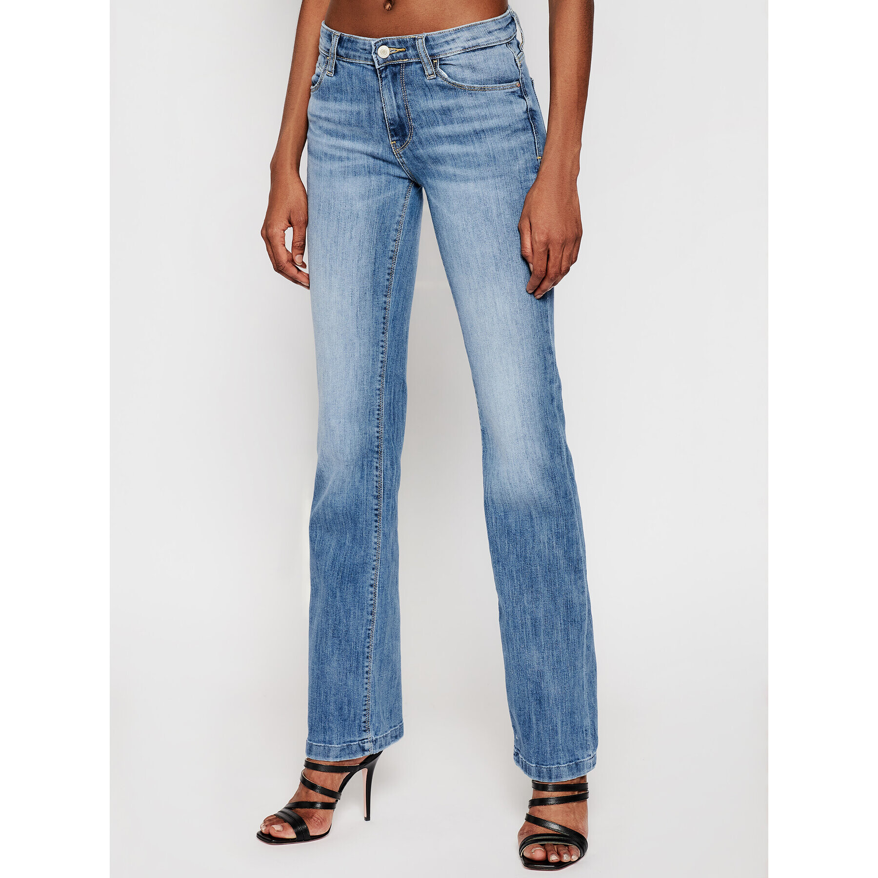 Guess Jeansy Super Stretch W1RA58 D4B11 Modrá Slim Fit - Pepit.cz