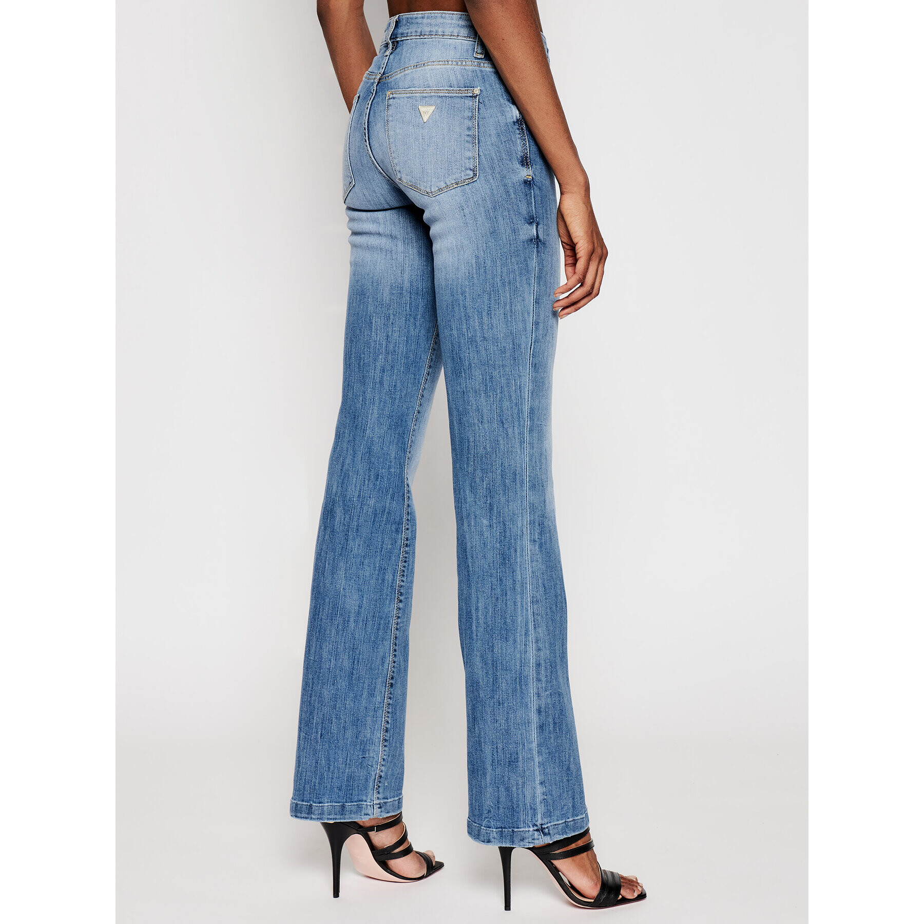 Guess Jeansy Super Stretch W1RA58 D4B11 Modrá Slim Fit - Pepit.cz