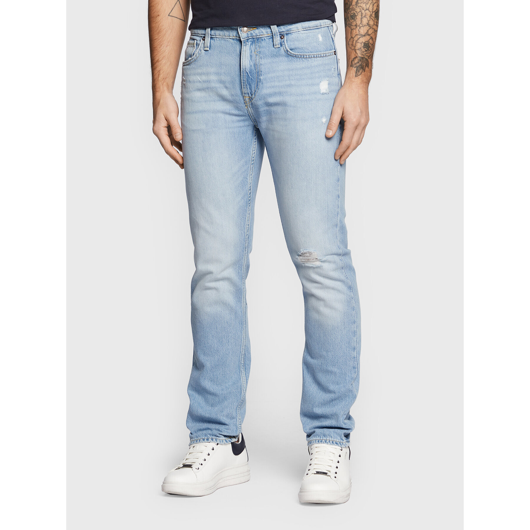 Guess Jeansy The Empire M3RAN2 D4T9B Modrá Slim Fit - Pepit.cz