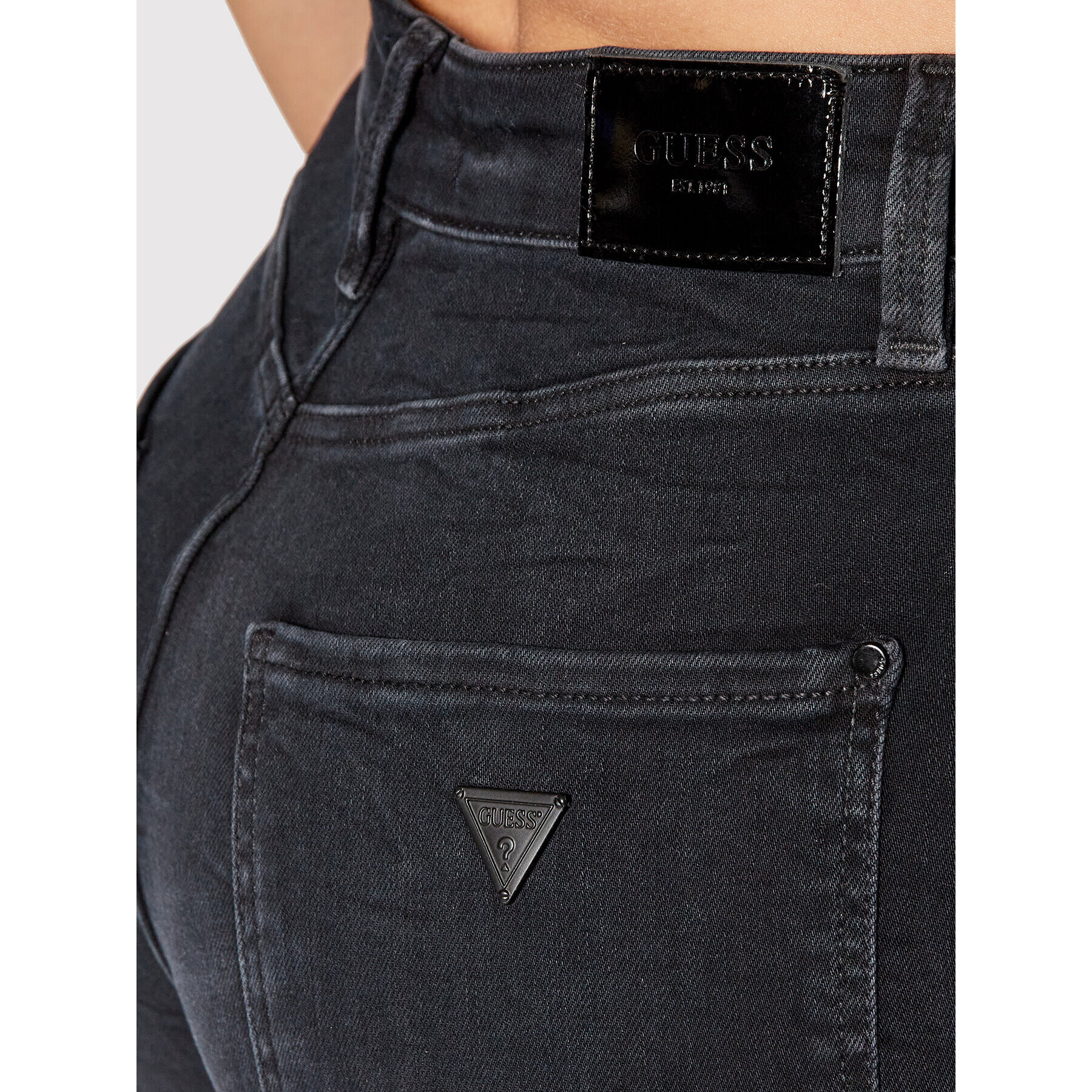 Guess Jeansy Ultimate W1BA94 D4H32 Tmavomodrá Skinny Fit - Pepit.cz