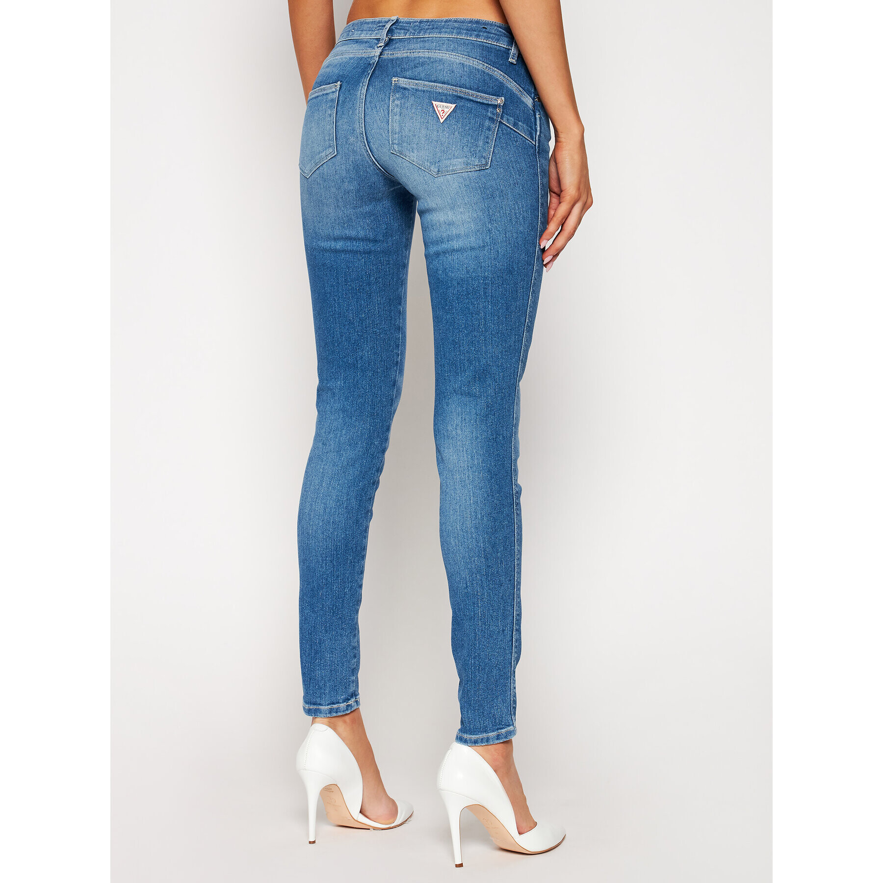 Guess Jeansy Ultra Curve W1RA37 D4AO1 Modrá Skinny Fit - Pepit.cz